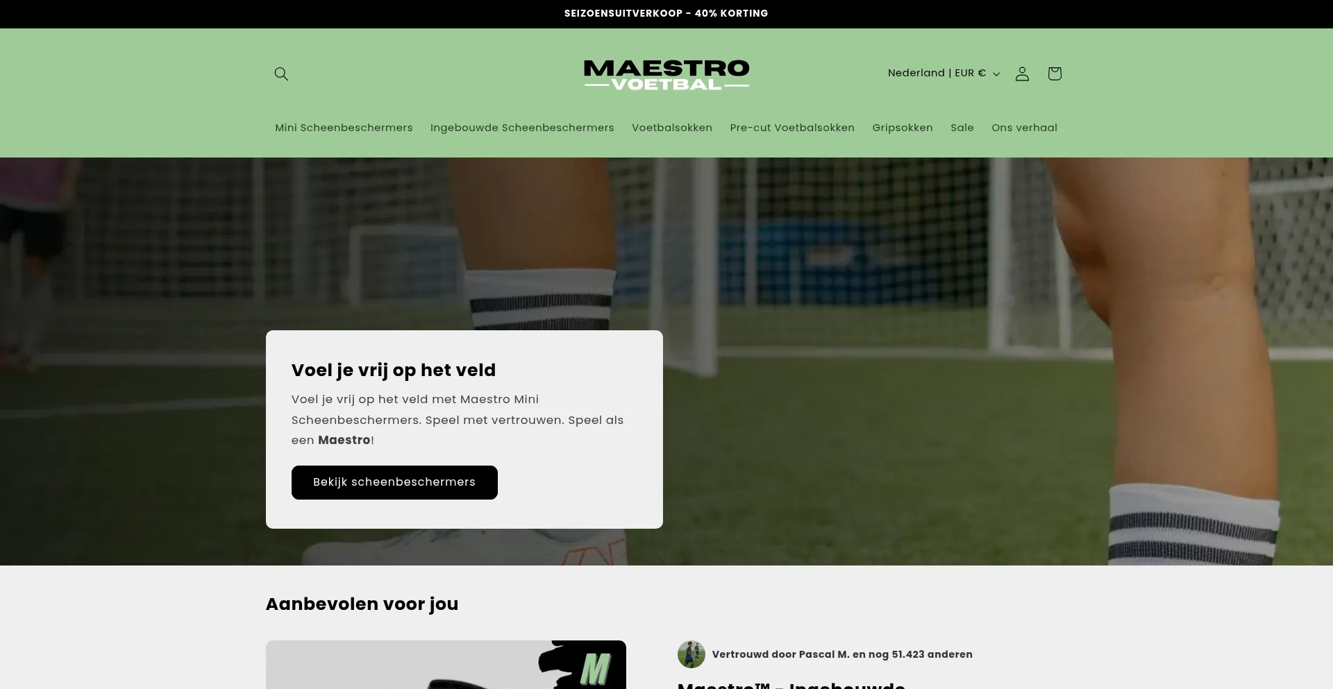 Maestrovoetbal.nl Screenshot