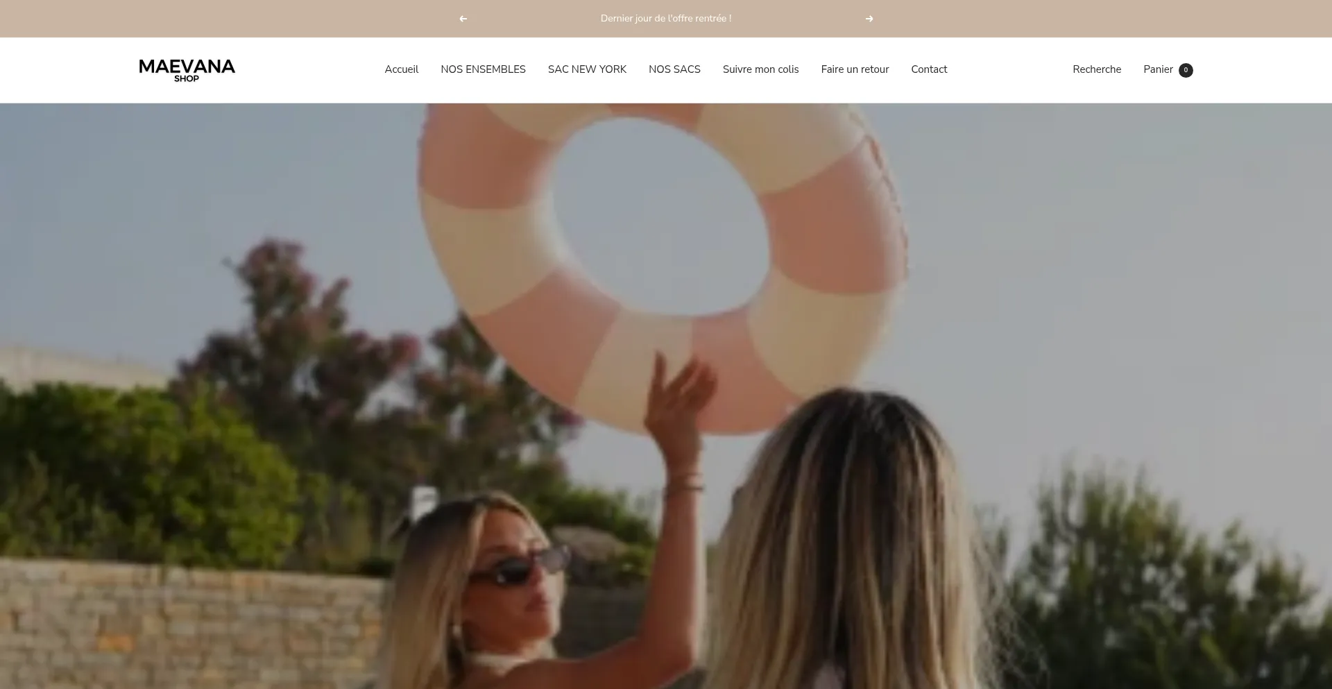 Website screenshot of Maevana-shop.com