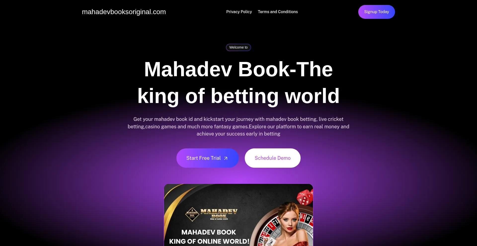 Website screenshot of Mahadevbooksoriginal.com