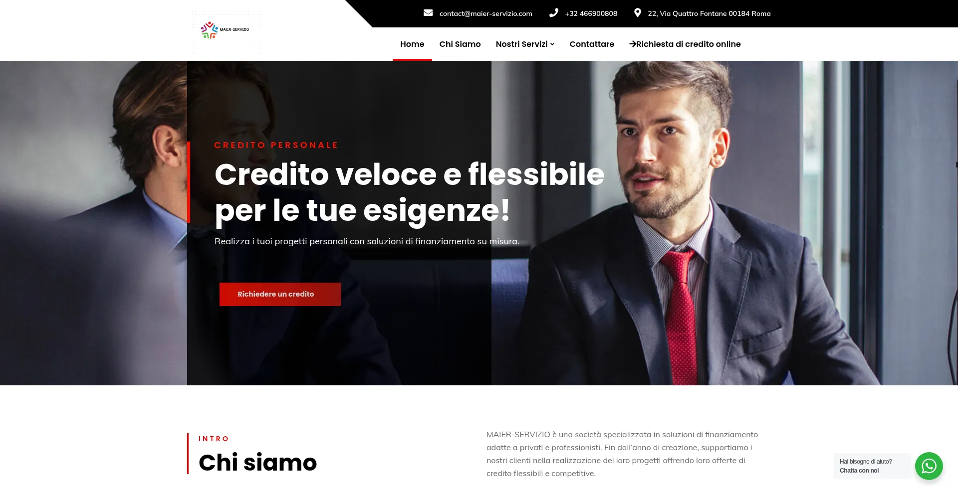 Website screenshot of Maier-servizio.com