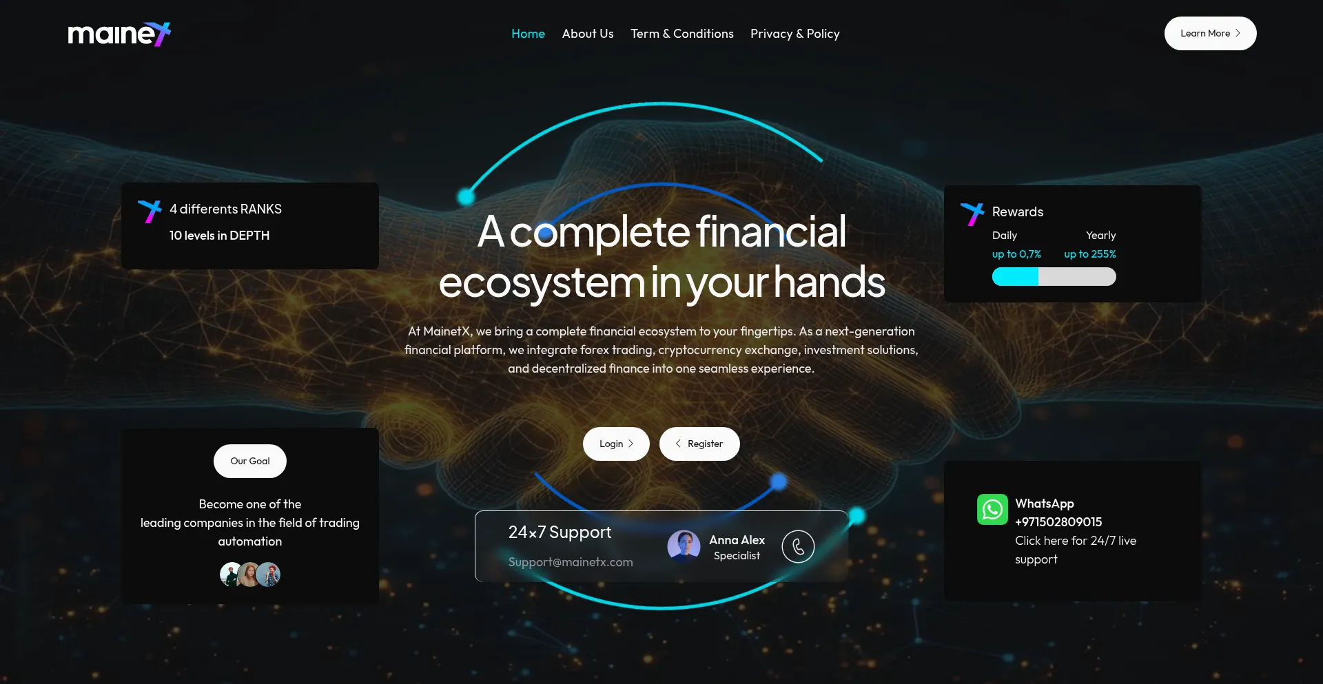 Website screenshot of Mainetx.com