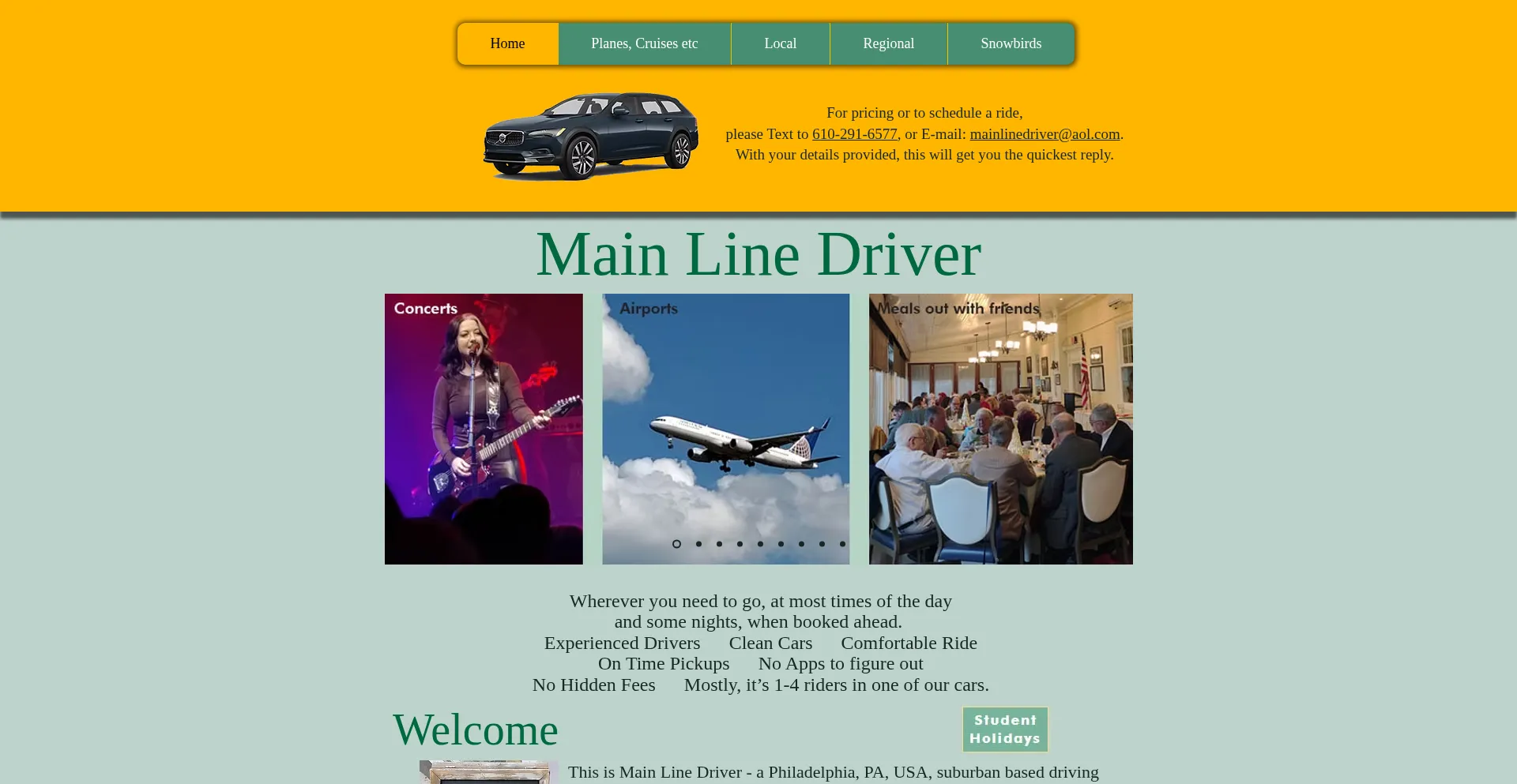 Website screenshot of Mainlinedriver.com