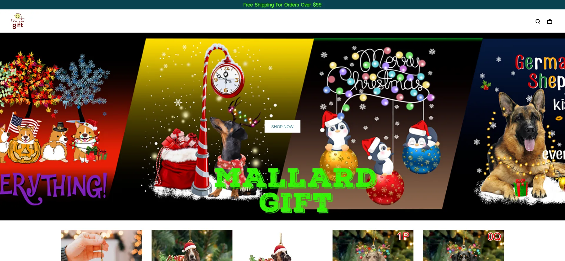 Website screenshot of Mallardgift.com