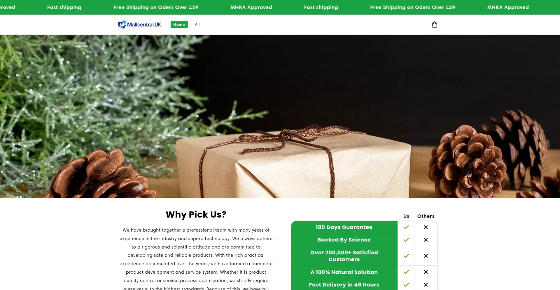 Website screenshot of Mallcentraluk.com