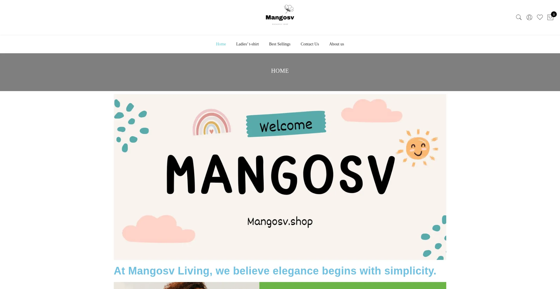 Website screenshot of Mangosv.shop