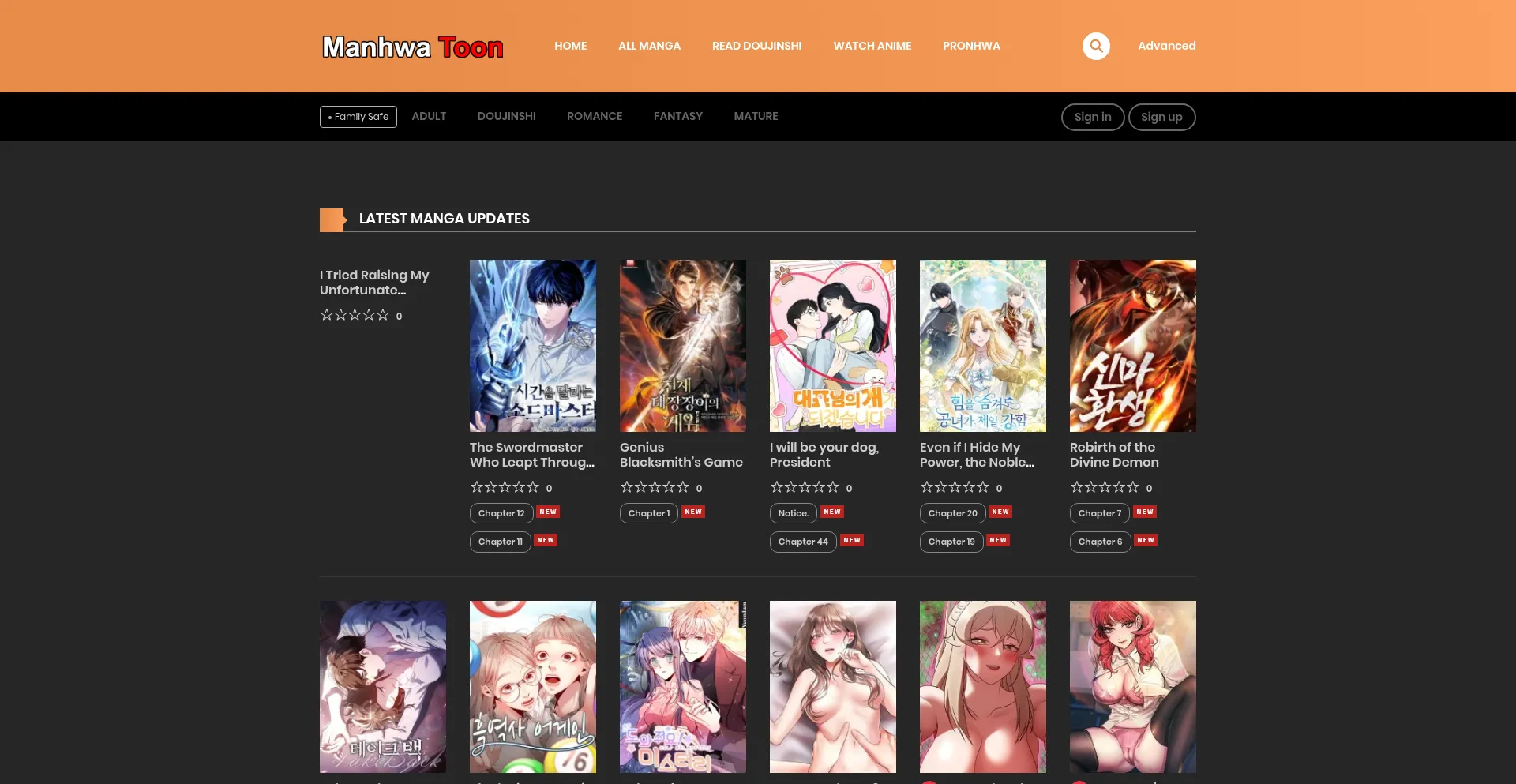 Manhwatoon.me Screenshot