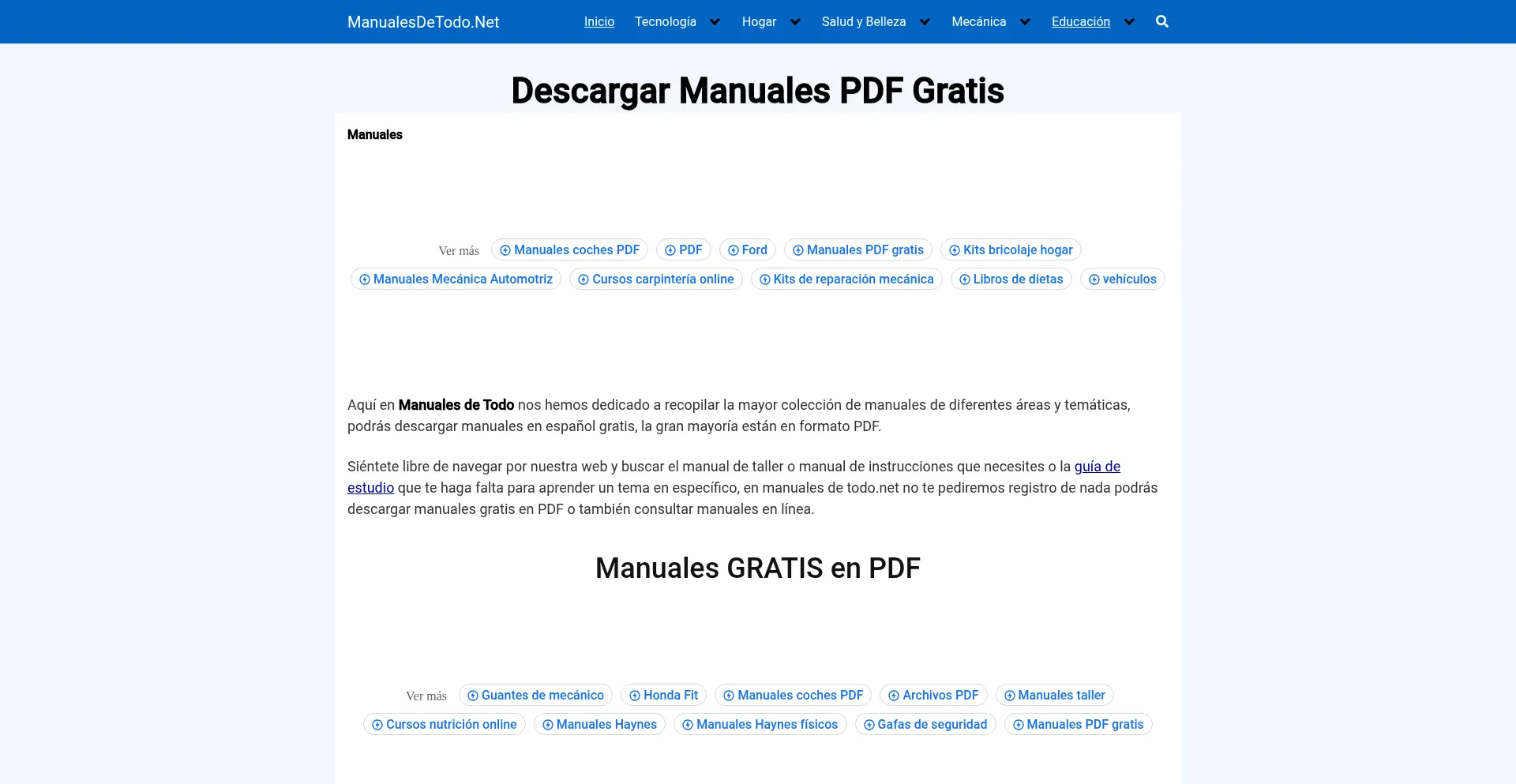 Manualesdetodo.net Screenshot