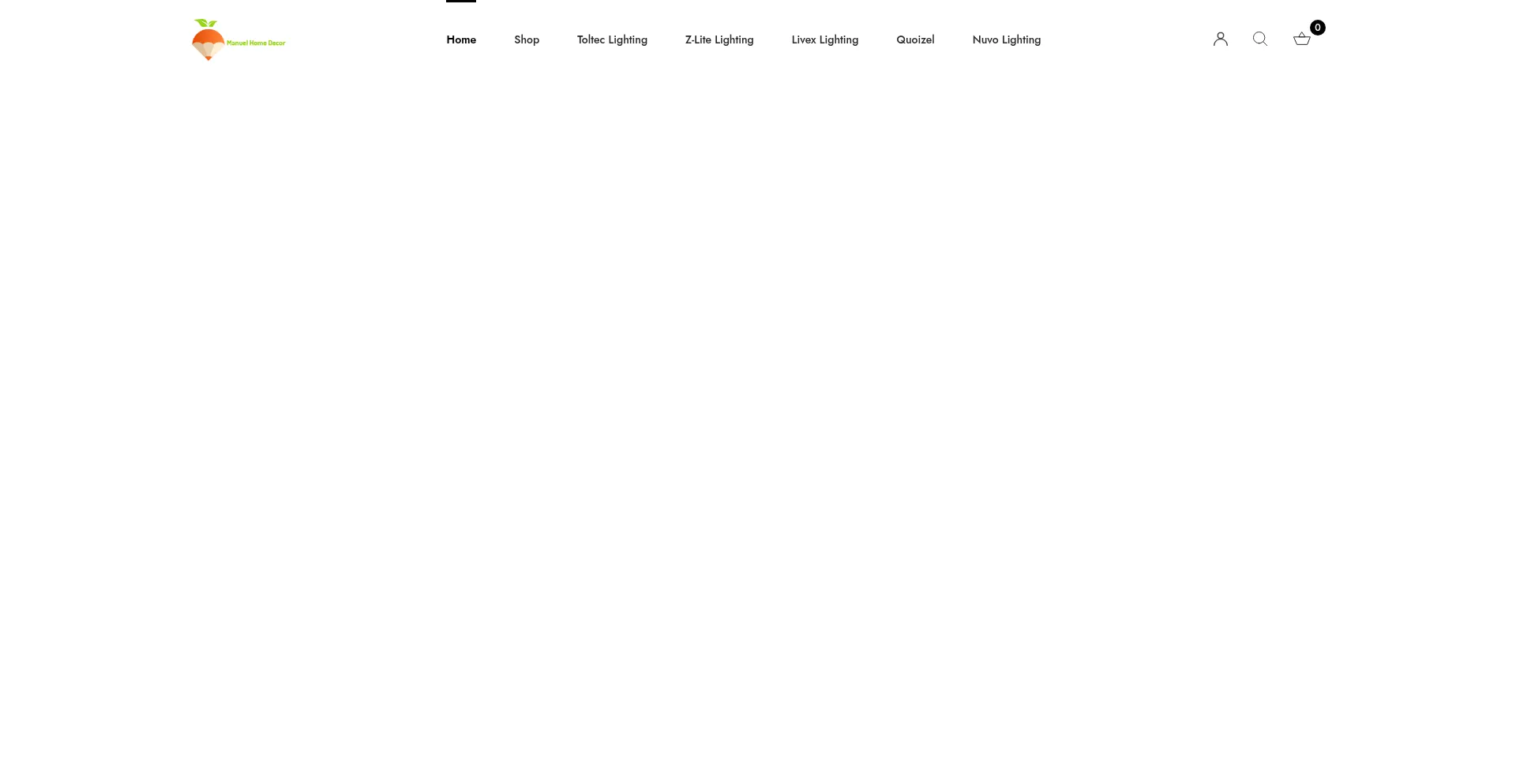 Website screenshot of Manuelhomedecor.com