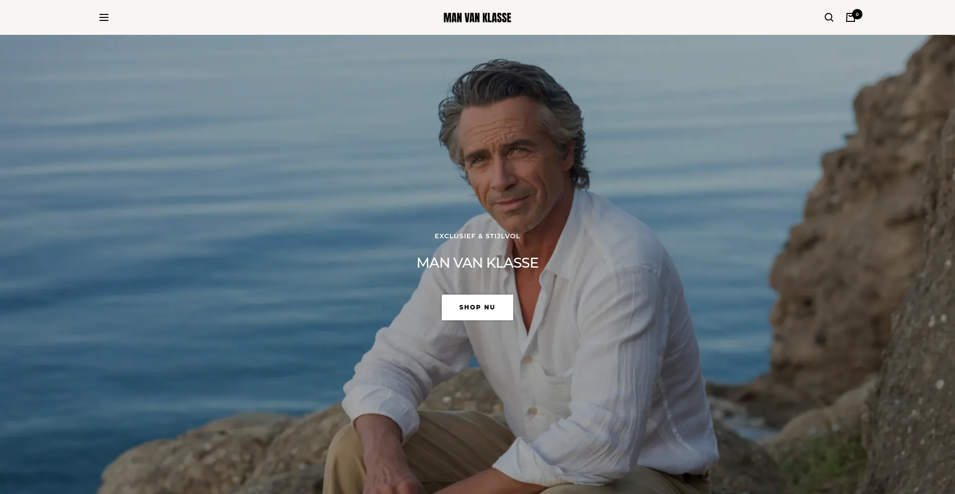 Website screenshot of Manvanklasse.com