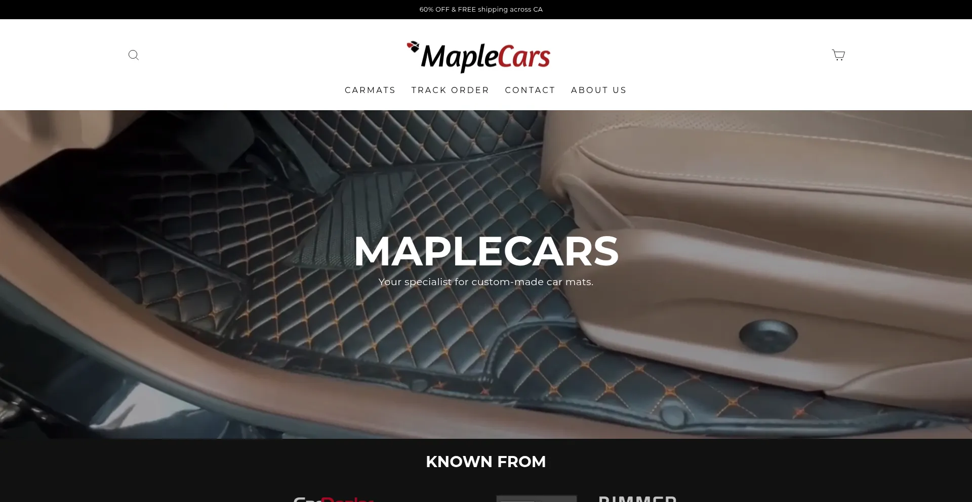 Website screenshot of Maplecars.ca