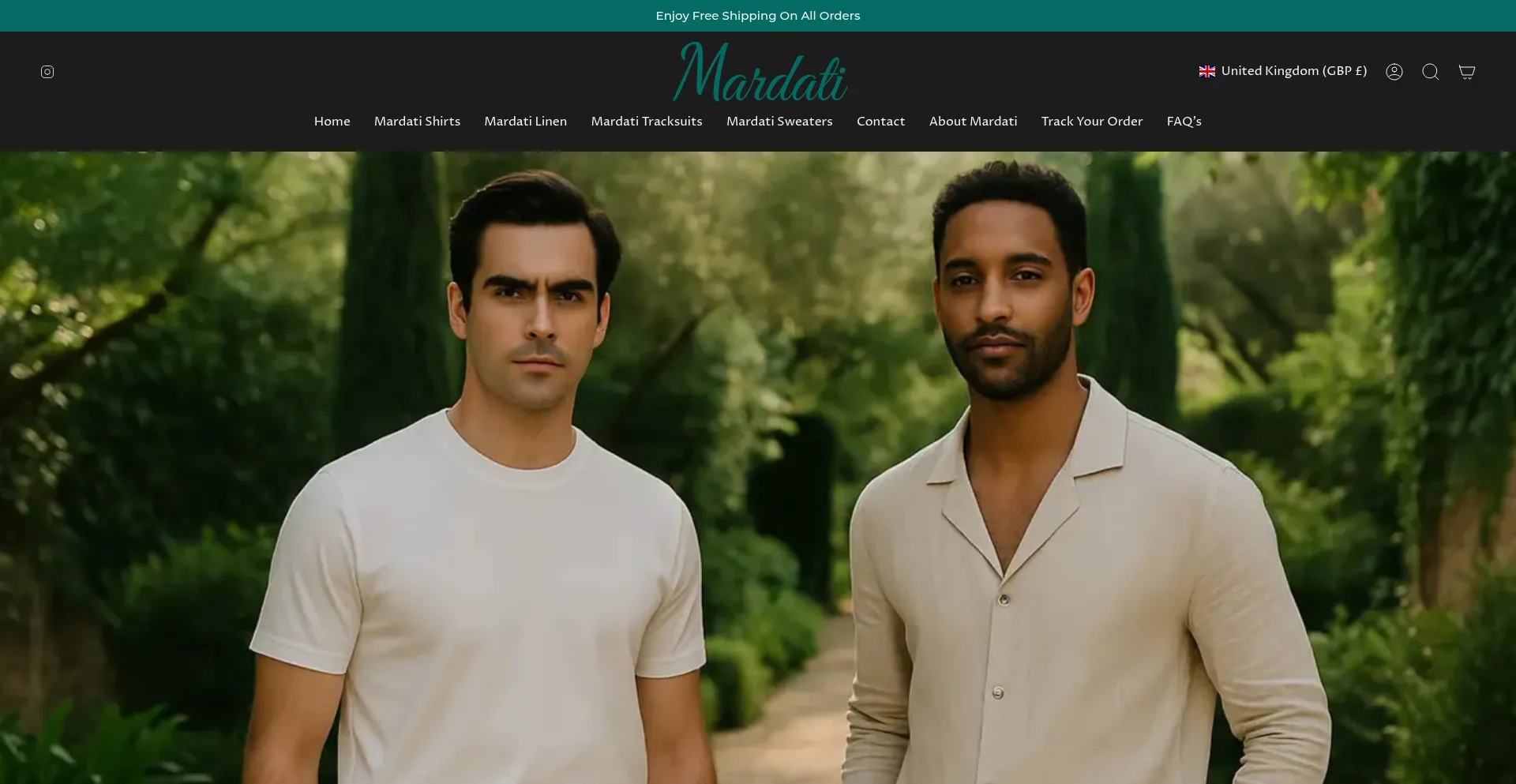 Website screenshot of Mardati.com