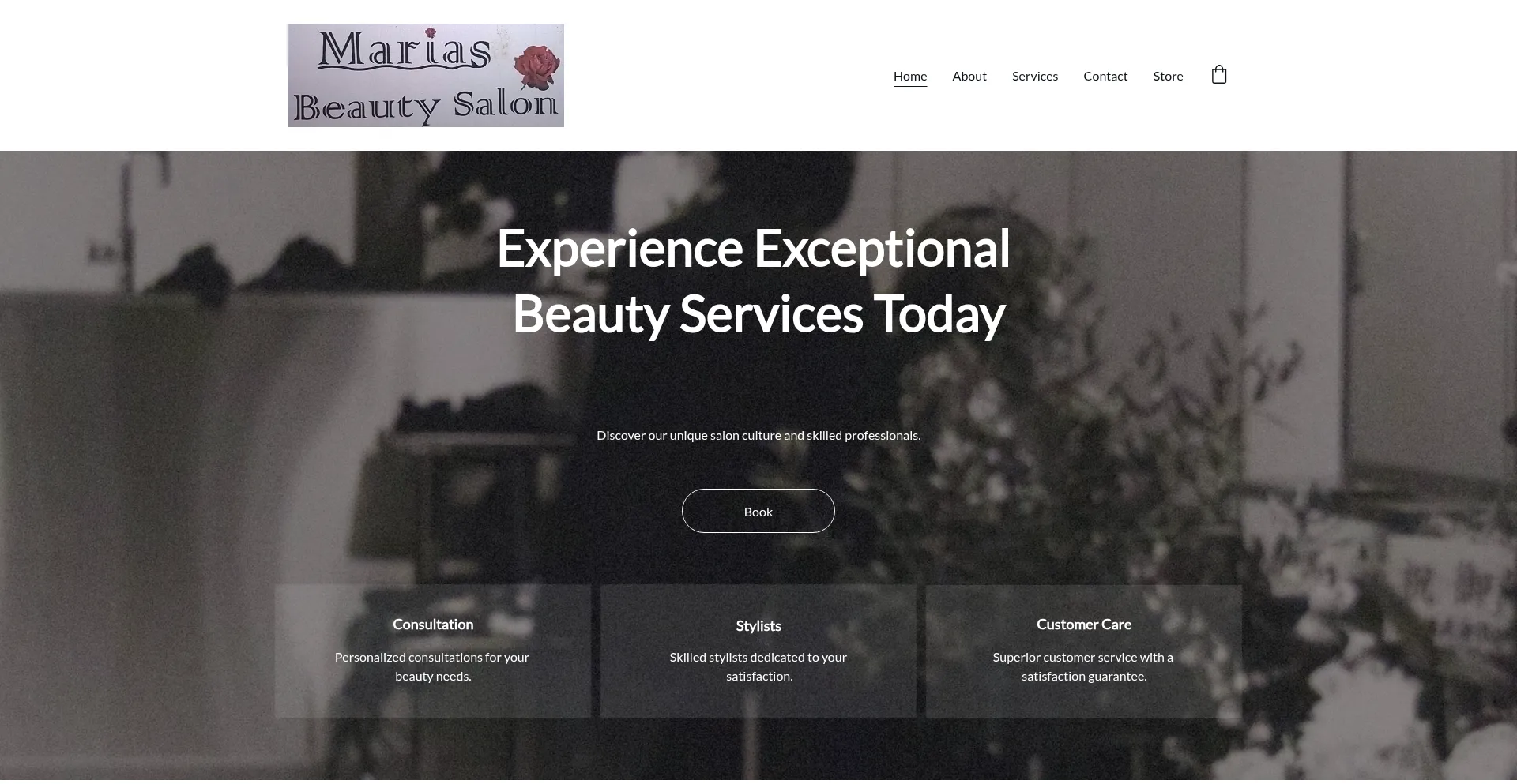Website screenshot of Marias-beauty-salon.eu