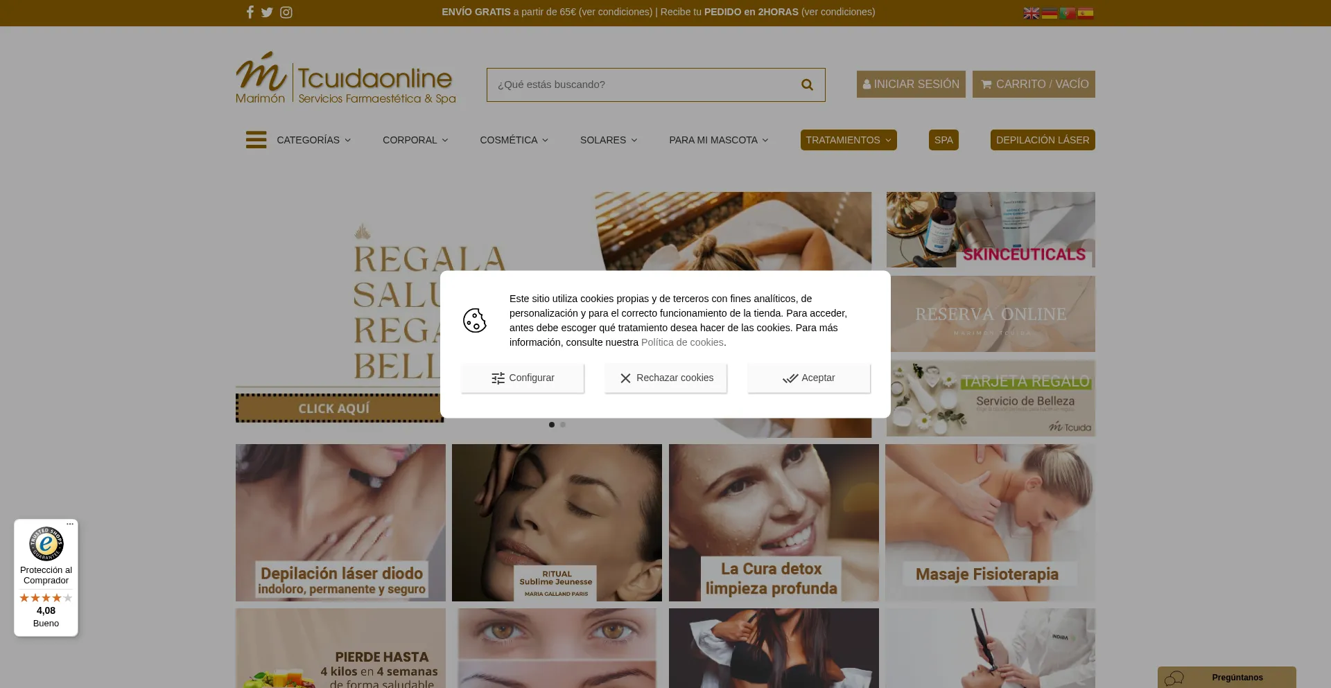 Website screenshot of Marimontcuidaonline.com