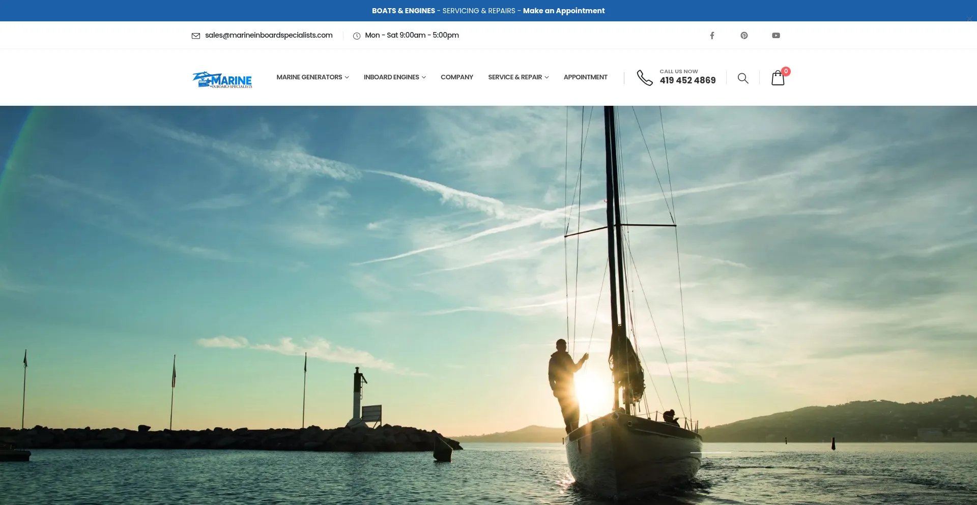 Marineinboardspecialists.com Screenshot