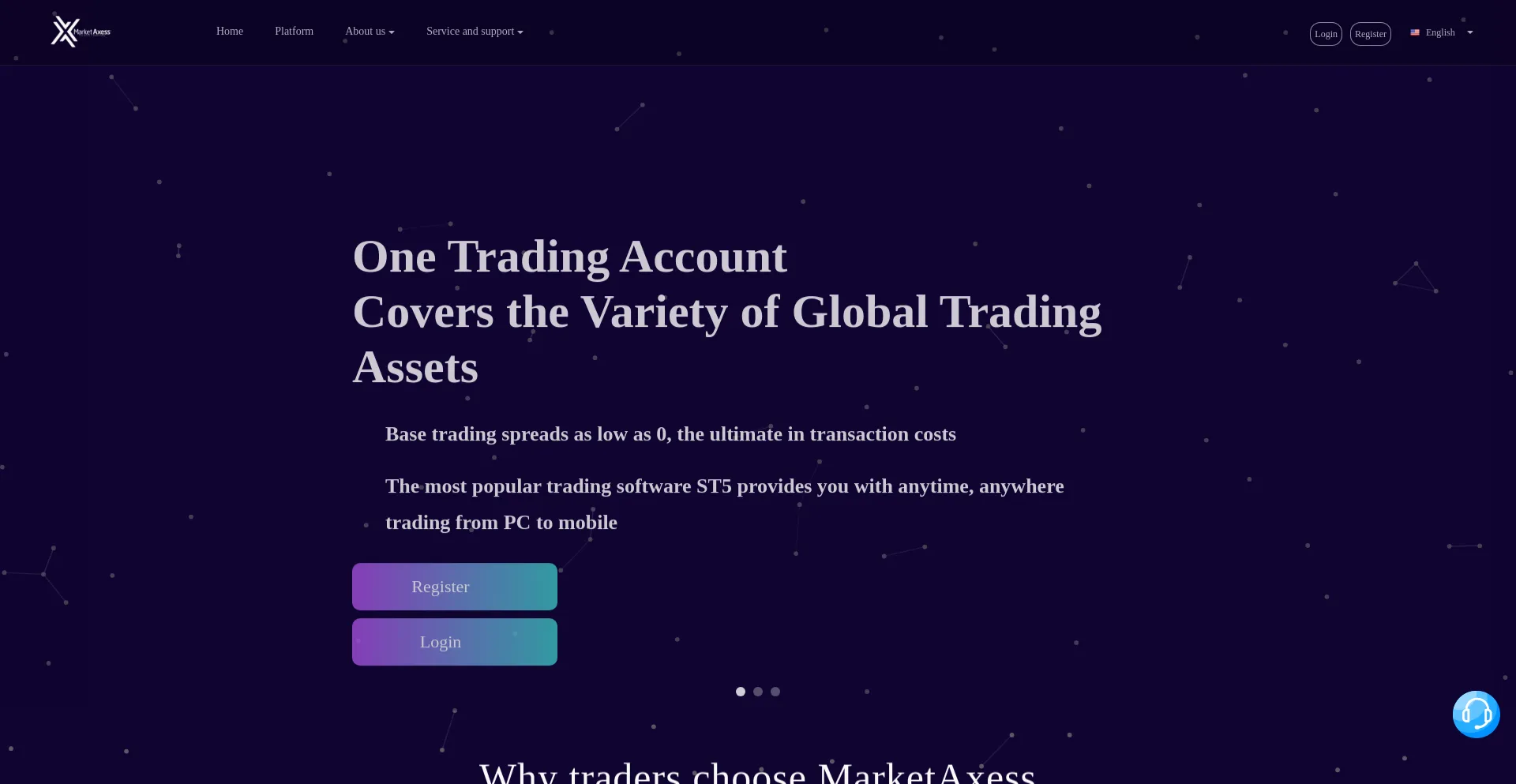 Website screenshot of Marketaxsss.cc