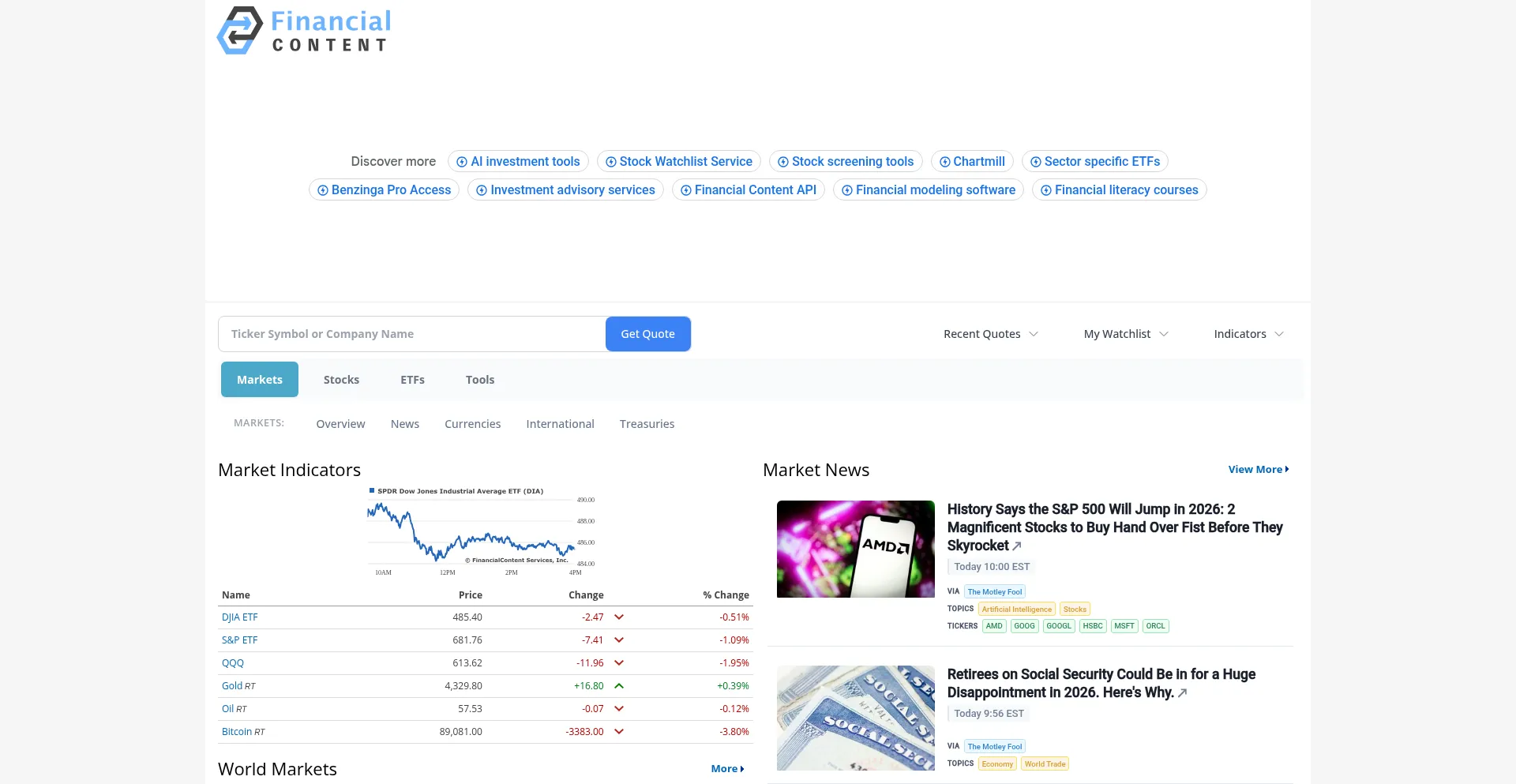 Markets.financialcontent.com