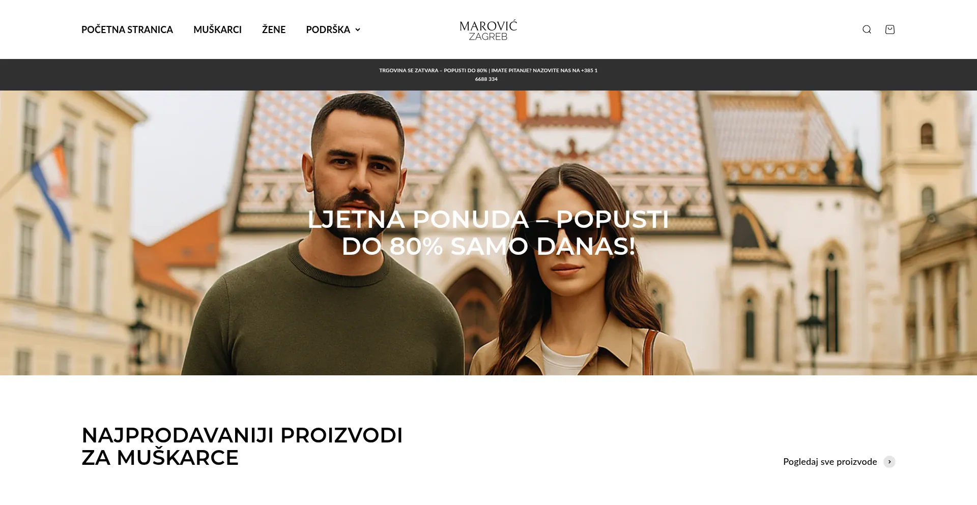 Website screenshot of Marovic-zagreb.com