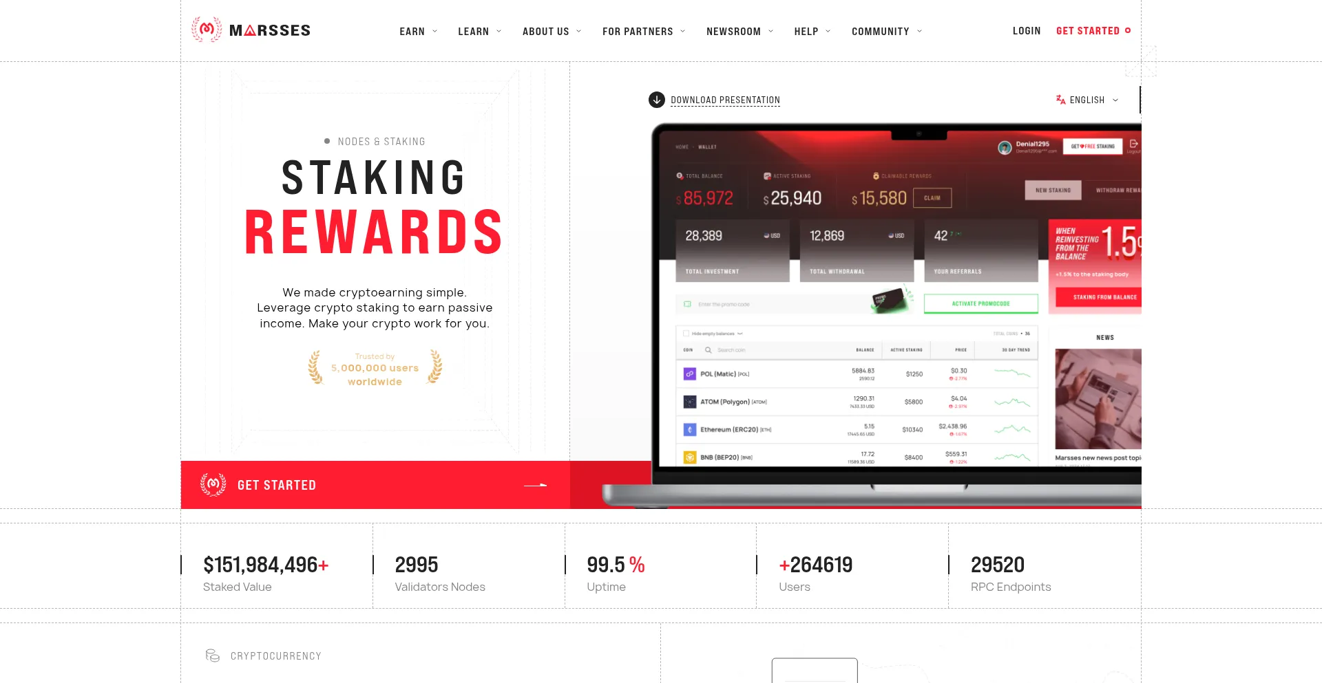 Website screenshot of Marsses.com
