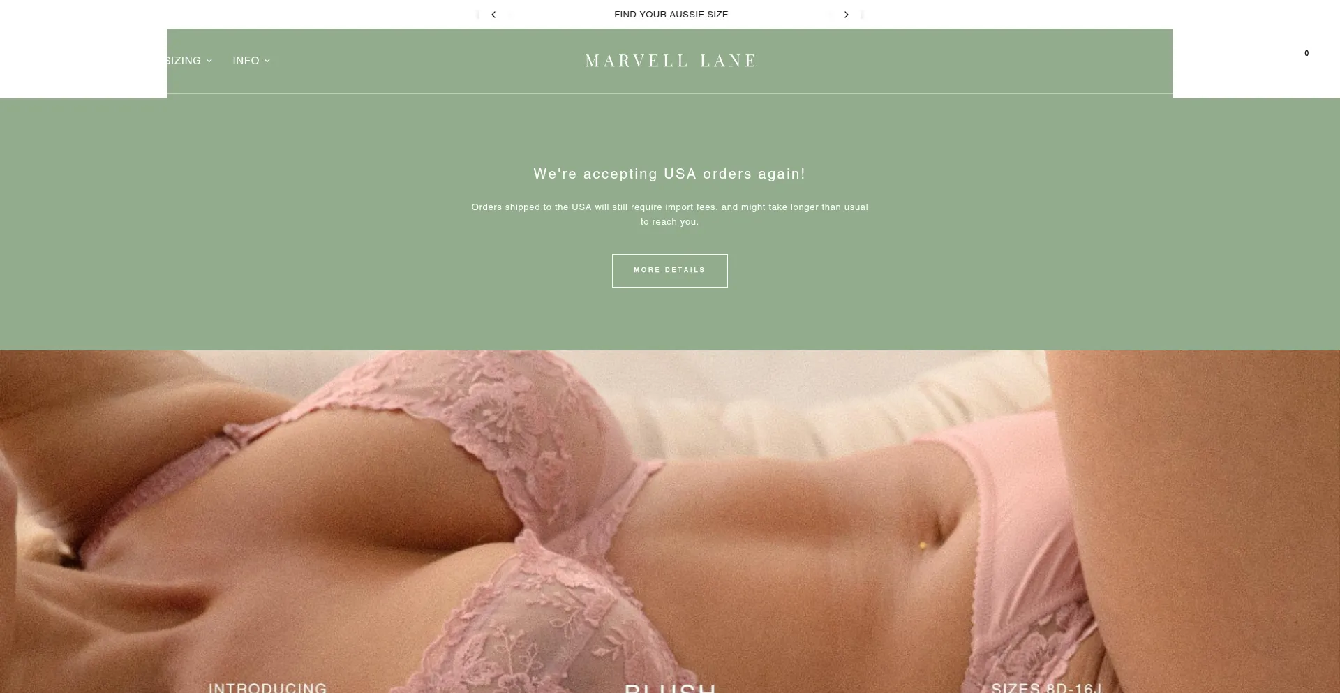Website screenshot of Marvell-lane.com