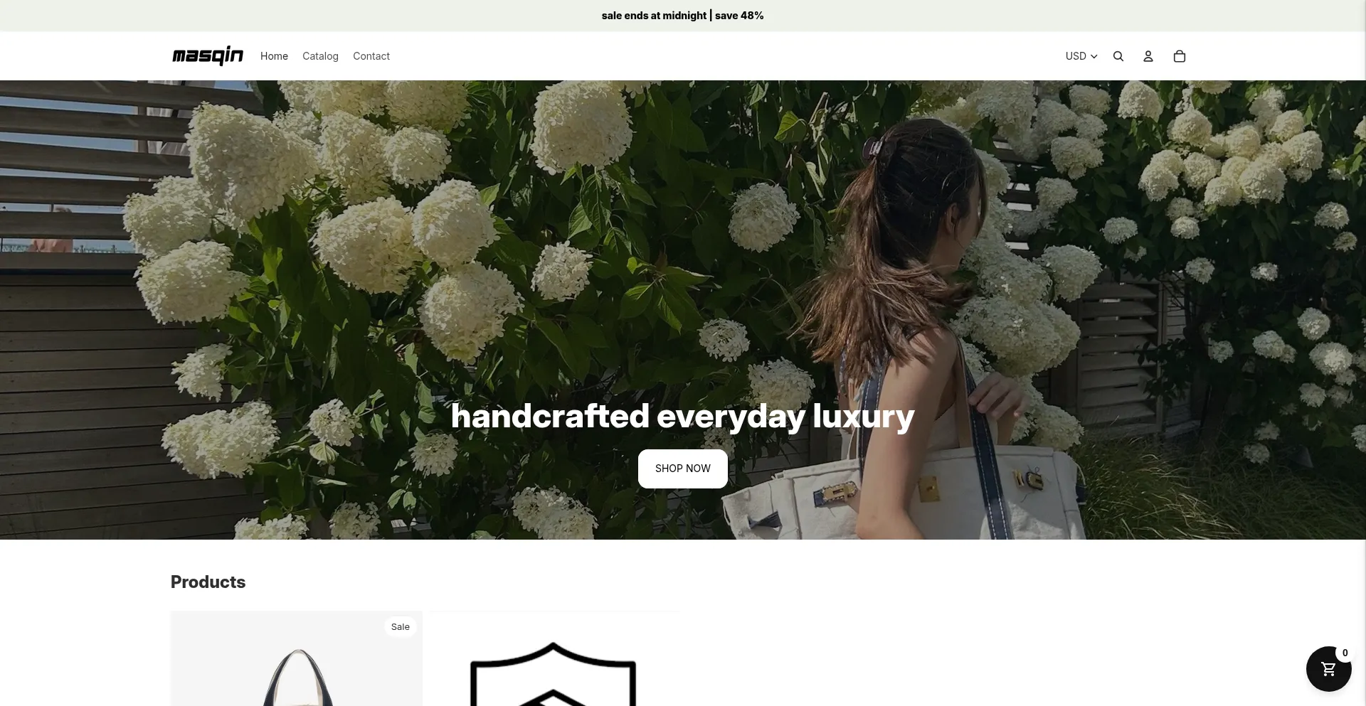 Website screenshot of Masqin.com