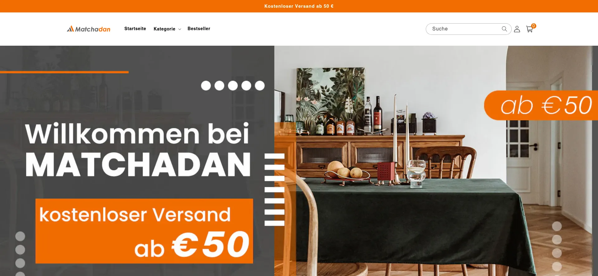 Website screenshot of Matchadan.com