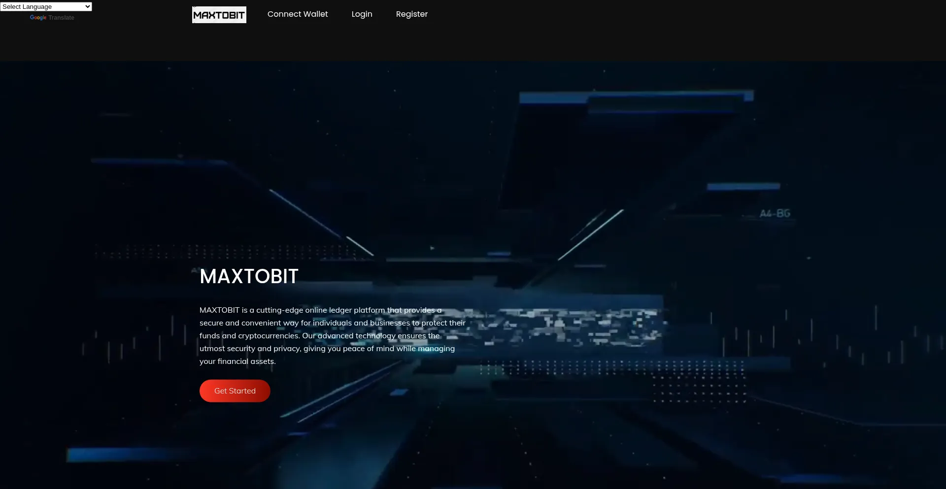 Website screenshot of Maxtobit.com