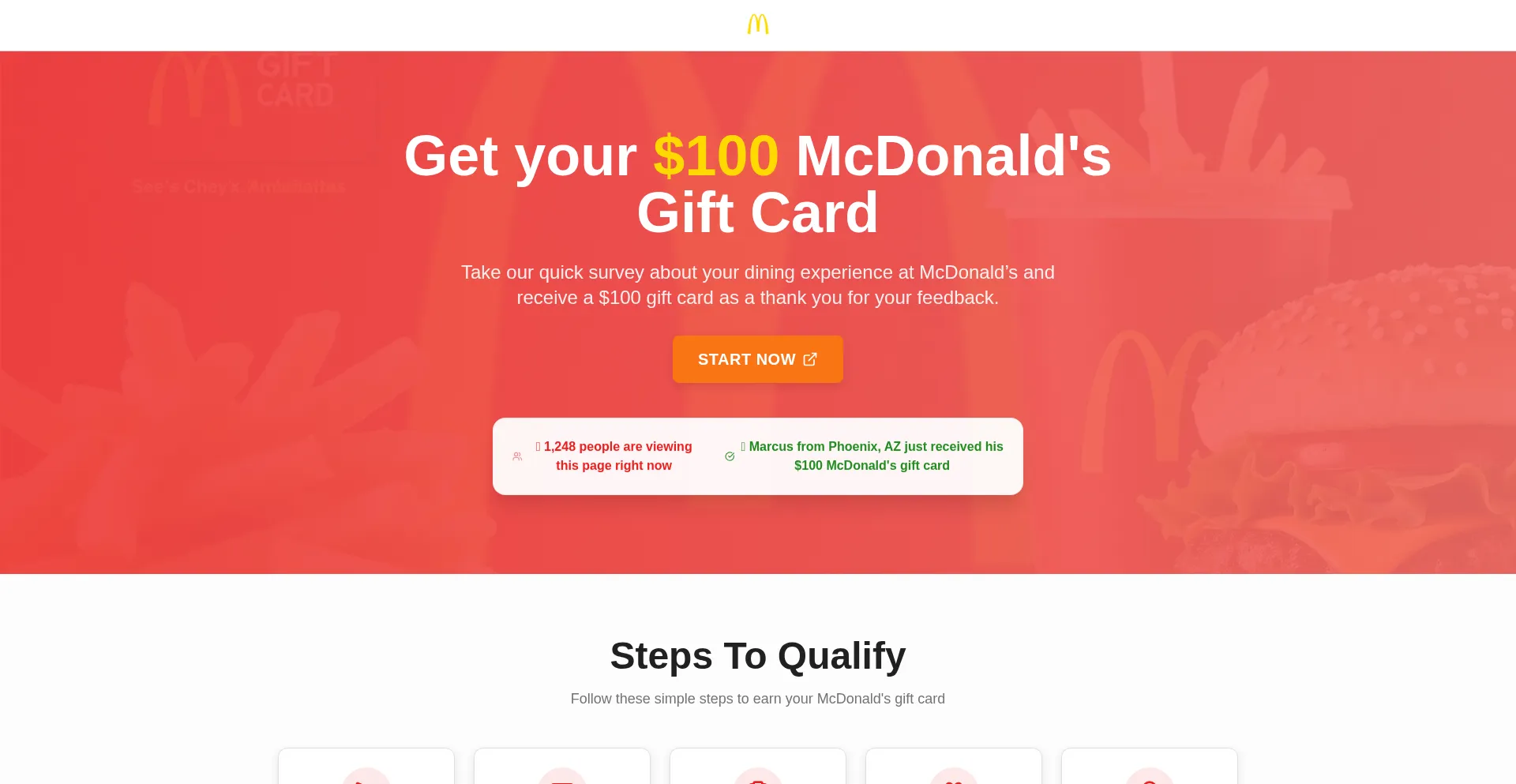 Website screenshot of Mcfoodreview.com
