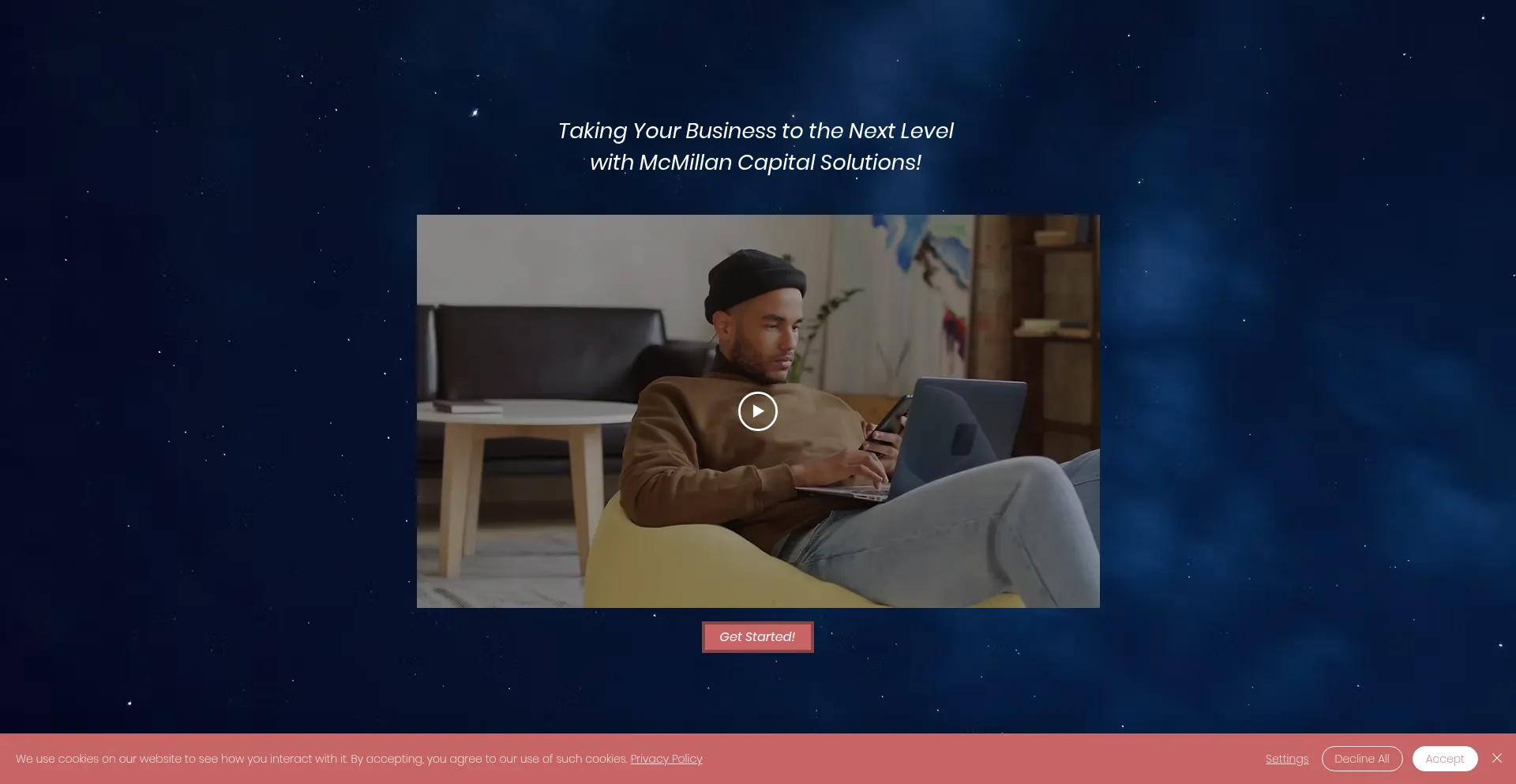 Website screenshot of Mcmillancapitalsolutions.com