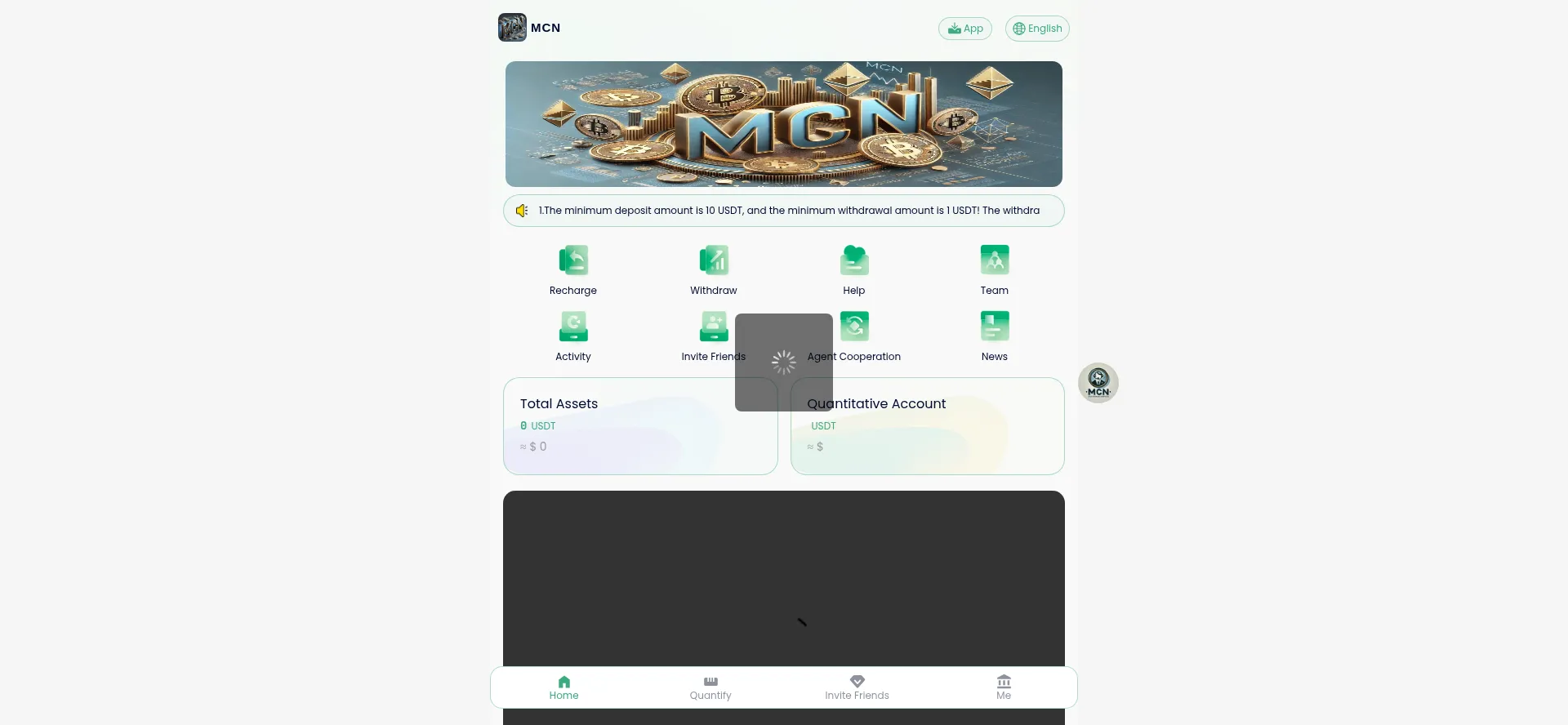 Website screenshot of Mcn-invest.net
