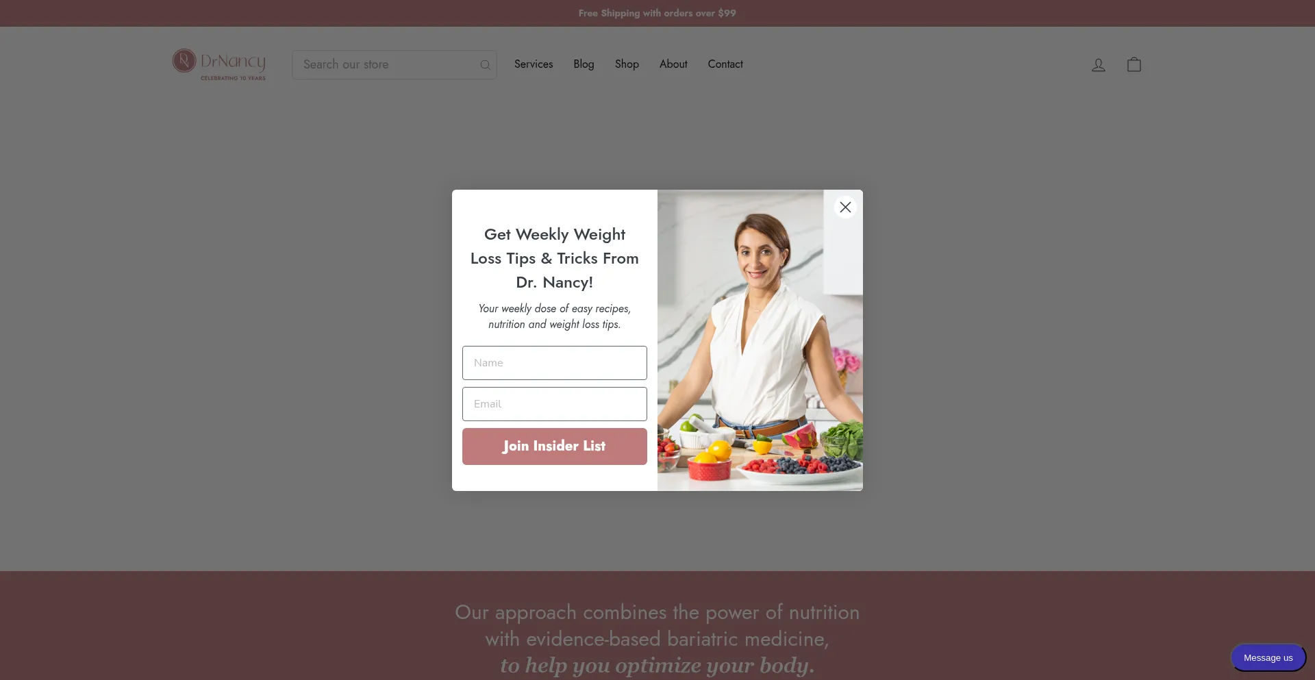 Website screenshot of Mdnancy.com