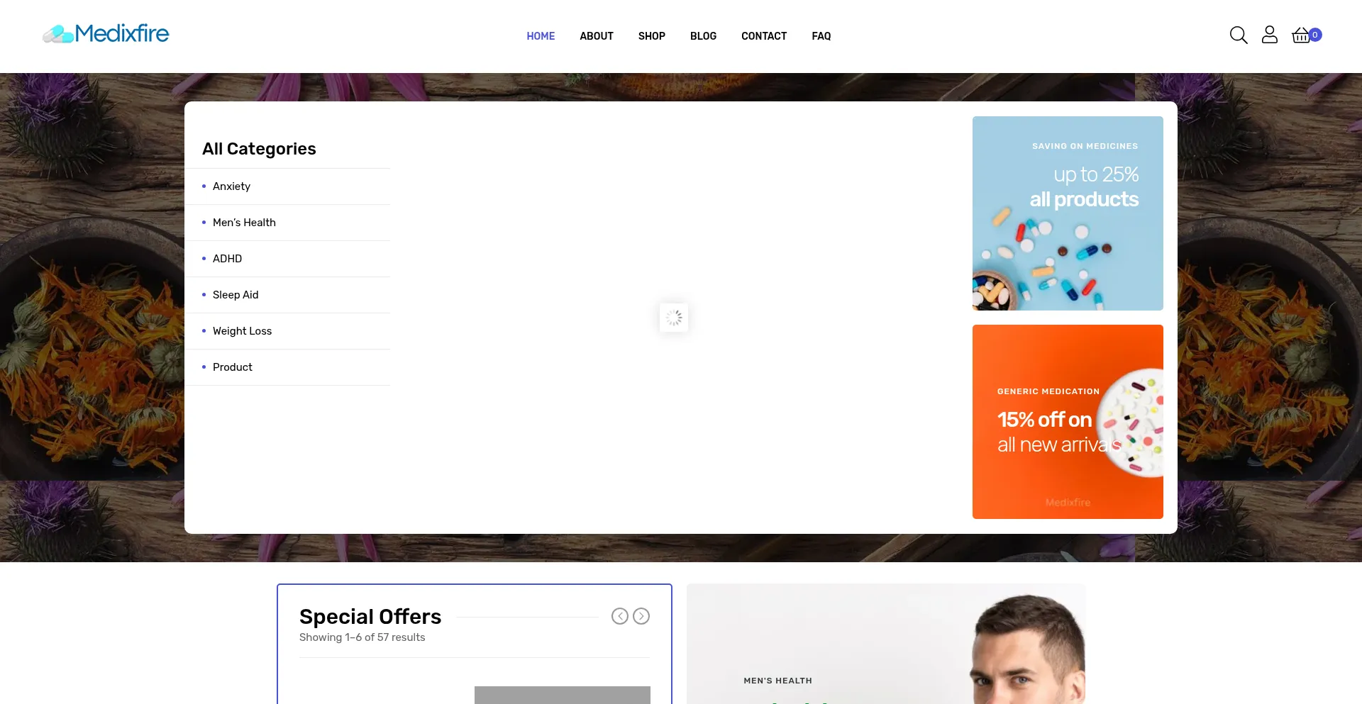 Website screenshot of Medixfire.com