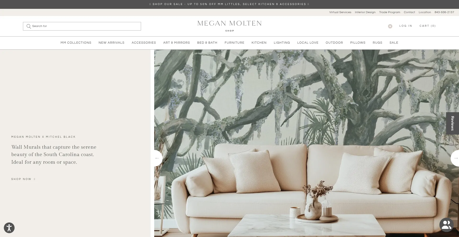 Website screenshot of Meganmoltenshop.com