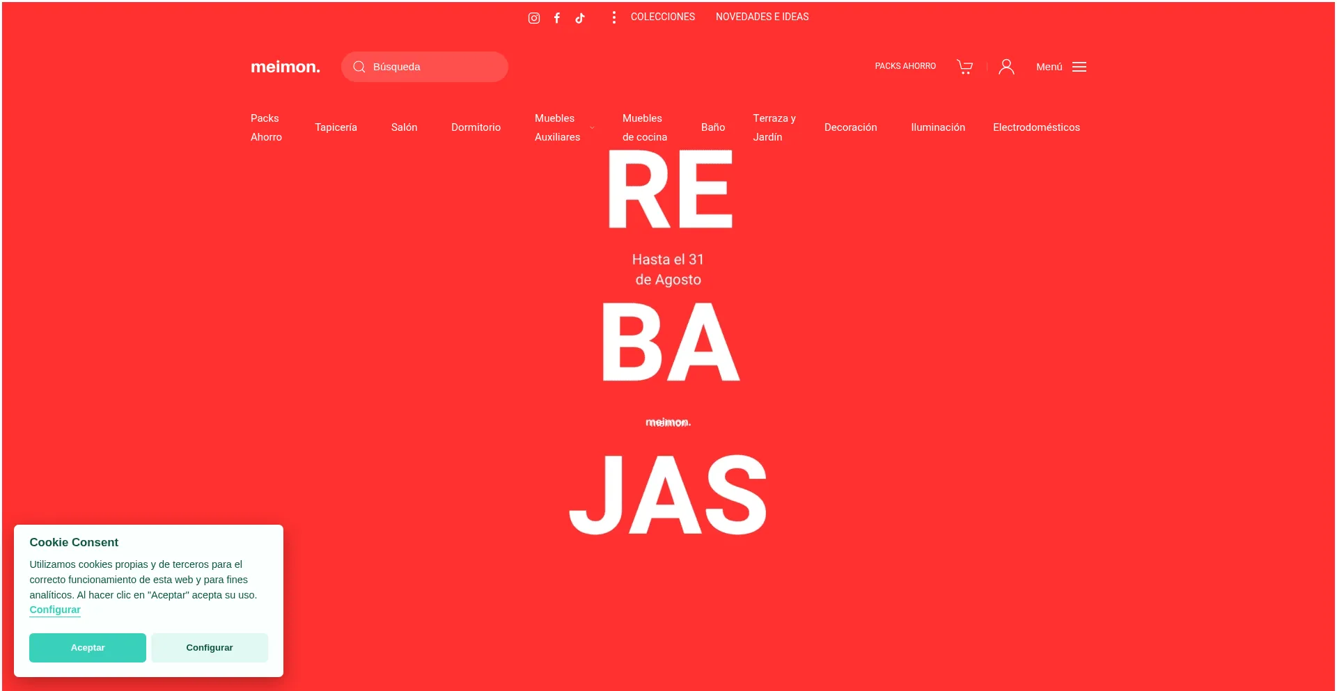 Website screenshot of Meimon.es