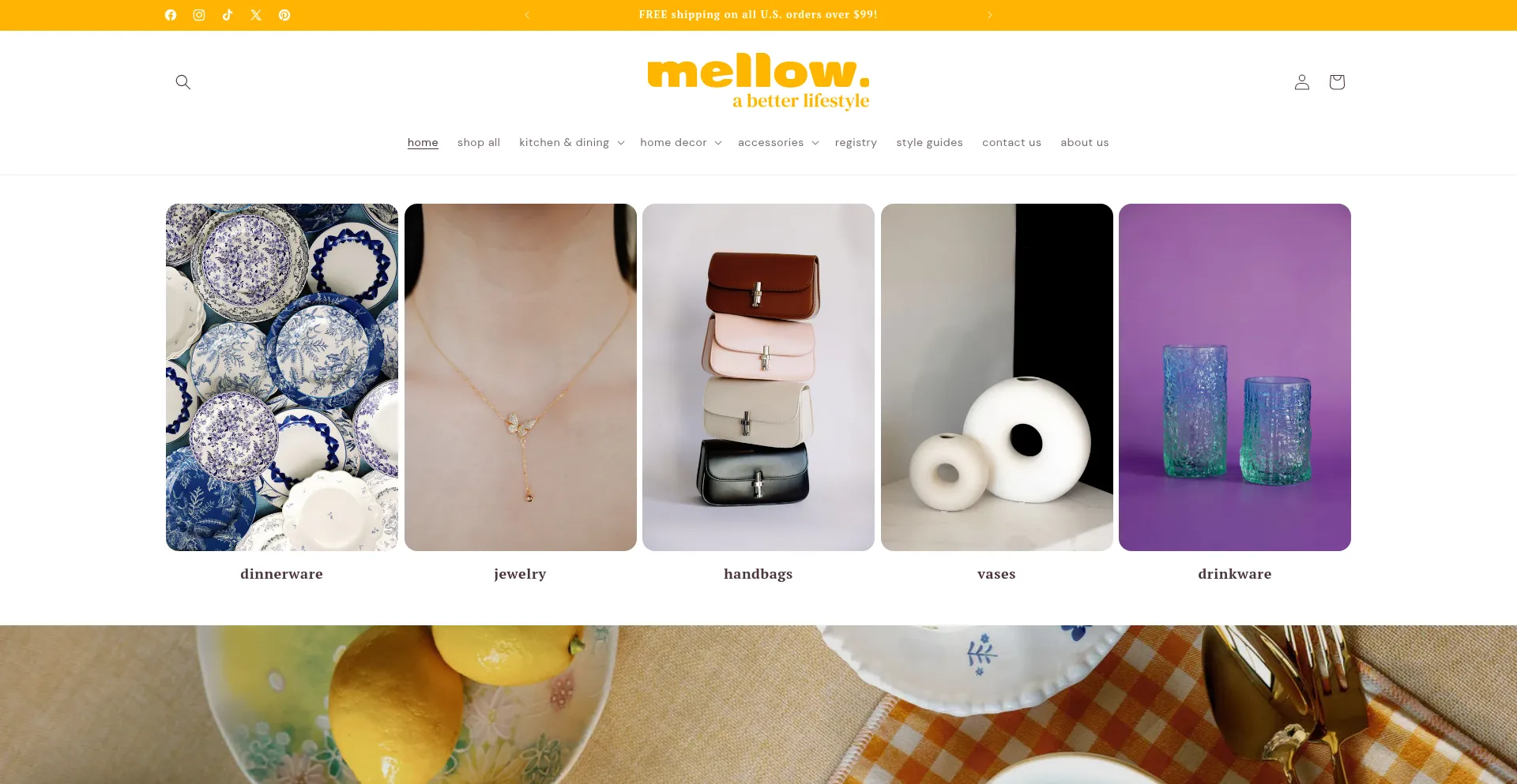 Website screenshot of Mellow-lifestyle.com