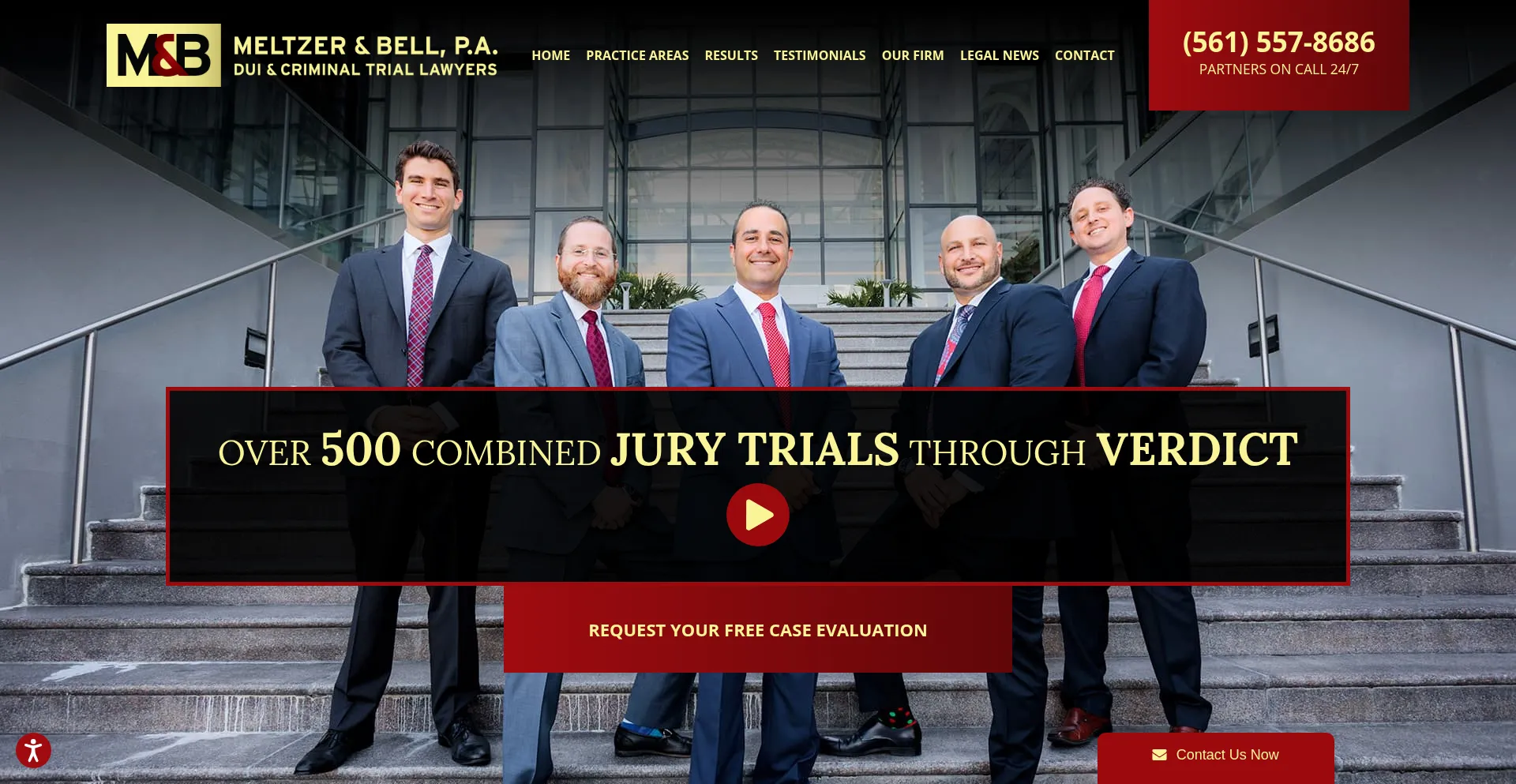 Website screenshot of Meltzerandbell.com