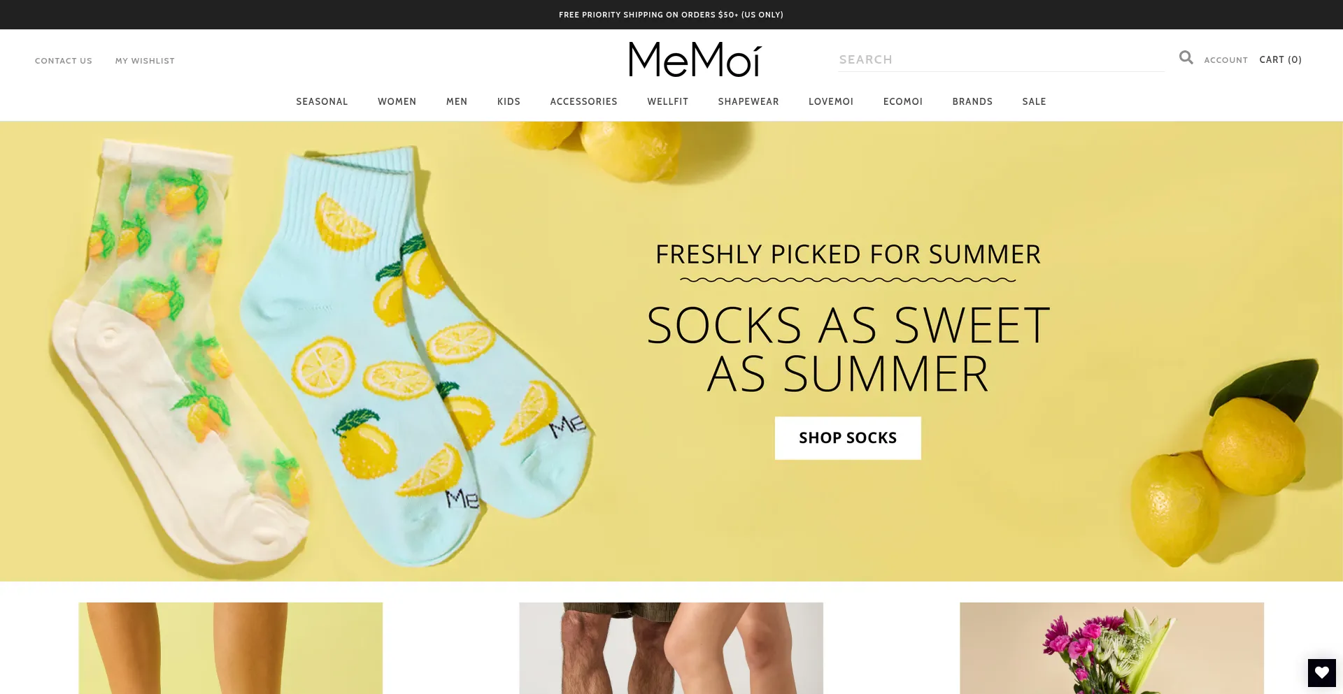 Website screenshot of Memoi.com