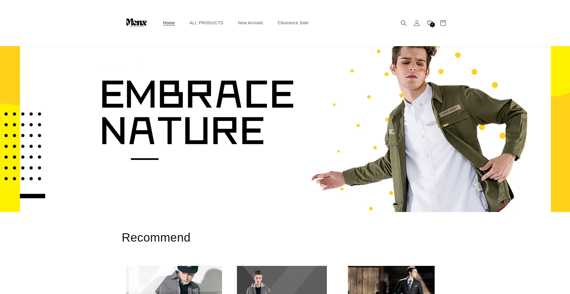 Website screenshot of Menxbold.com