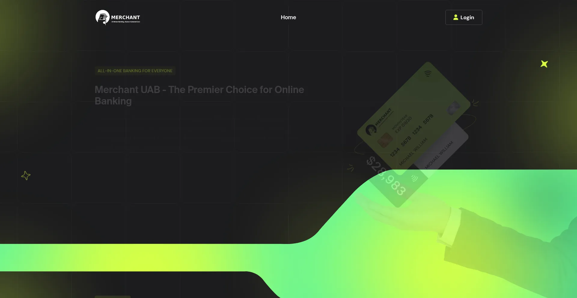 Website screenshot of Merchant-uab.co