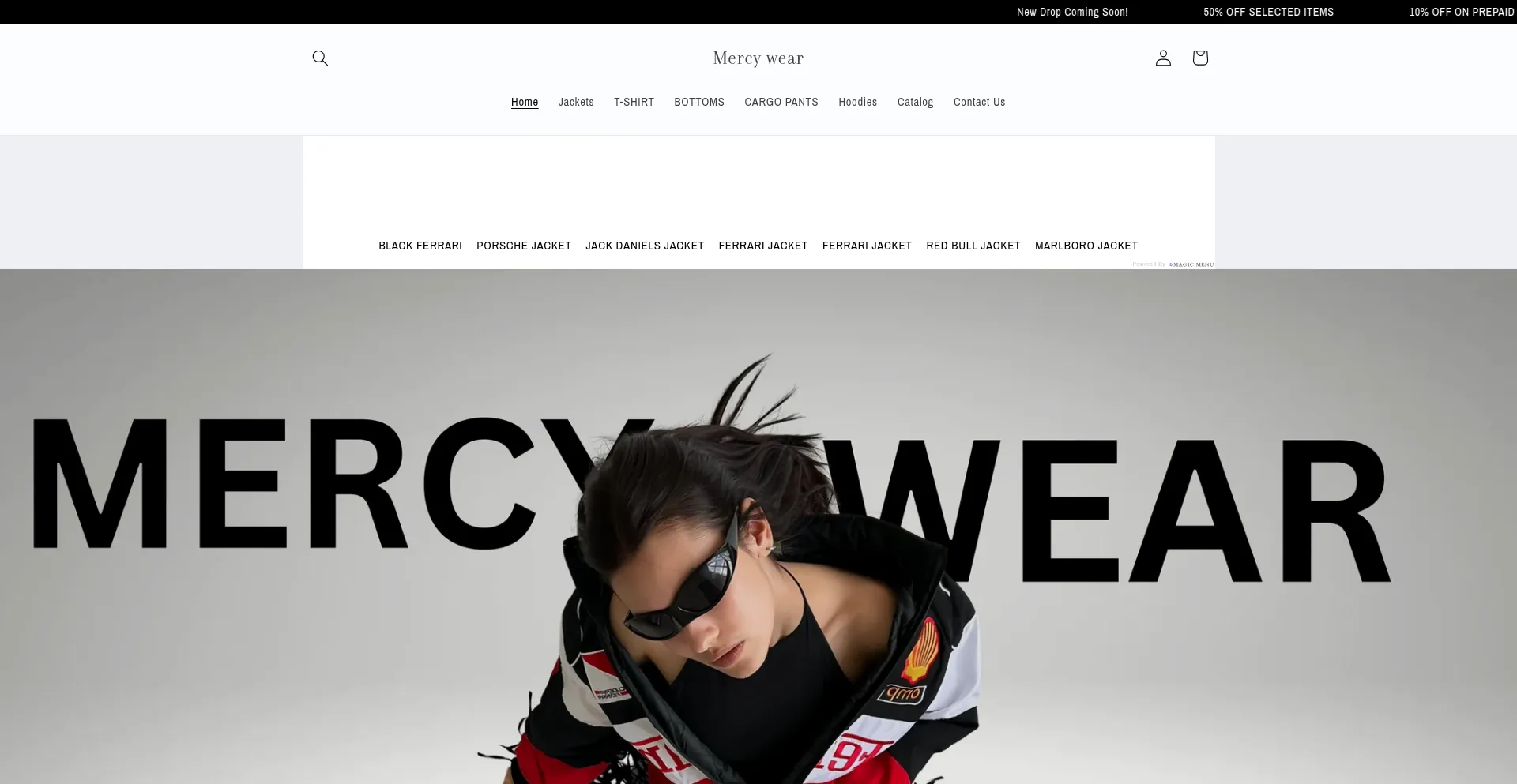 Website screenshot of Mercywear.in