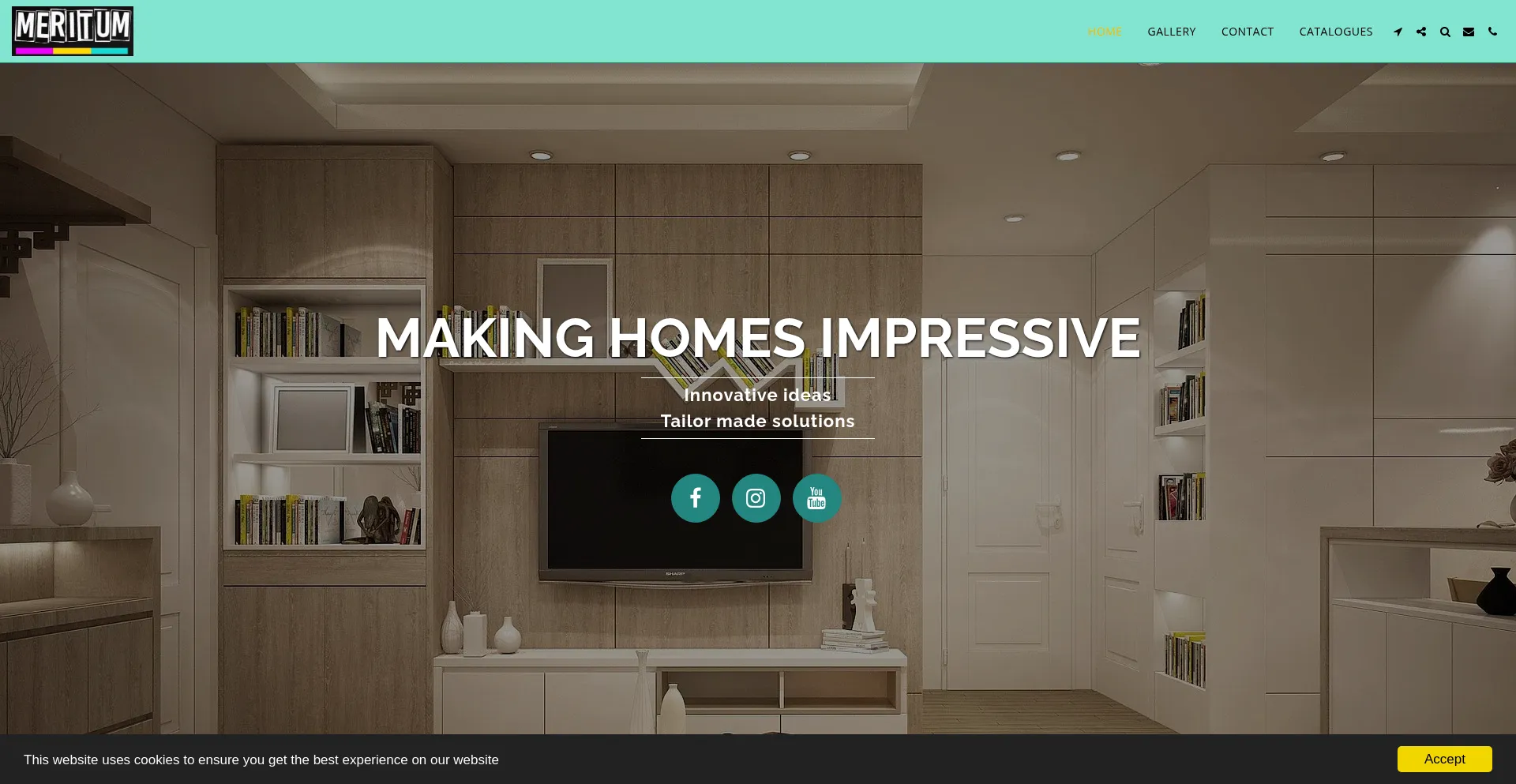 Website screenshot of Meritumpro.com