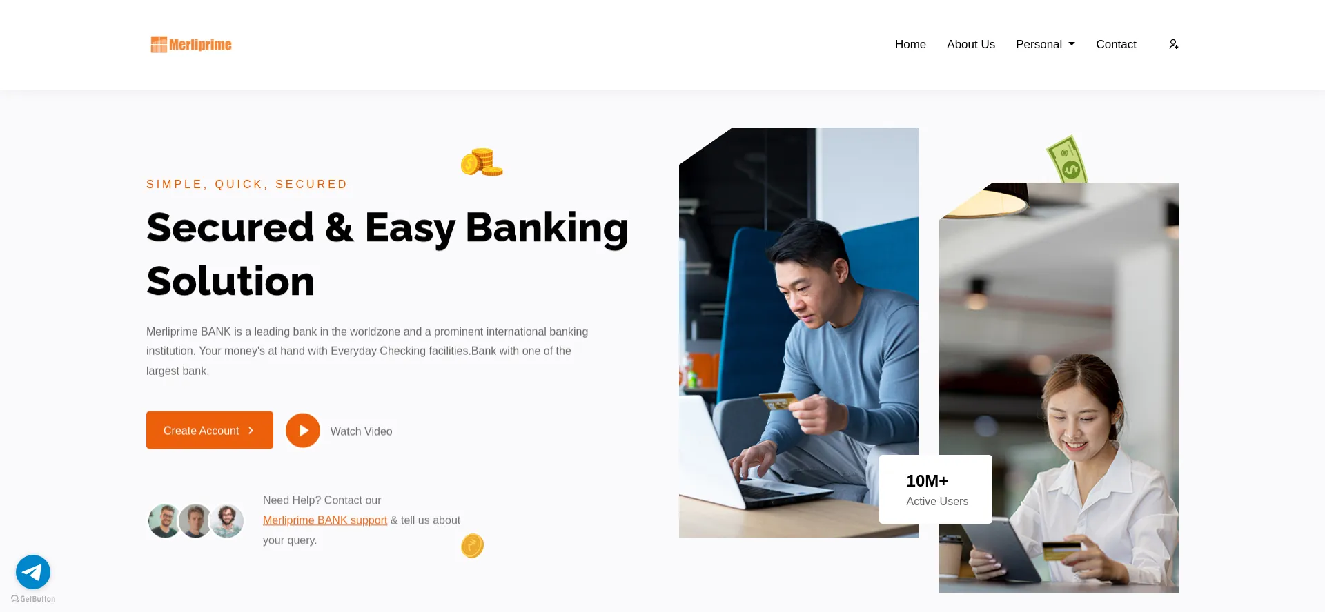 Website screenshot of Merliprimes.com