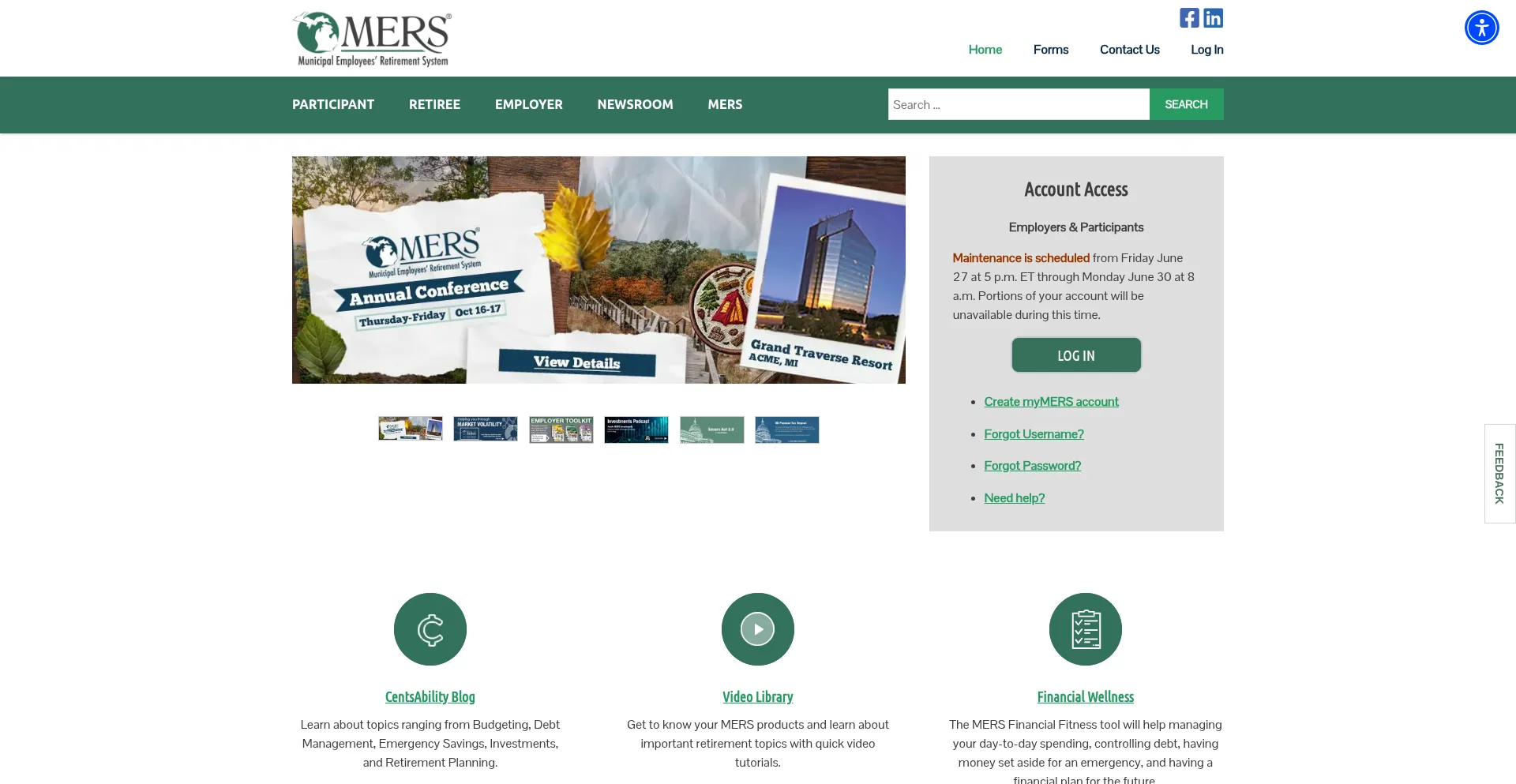 Website screenshot of Mersofmich.com
