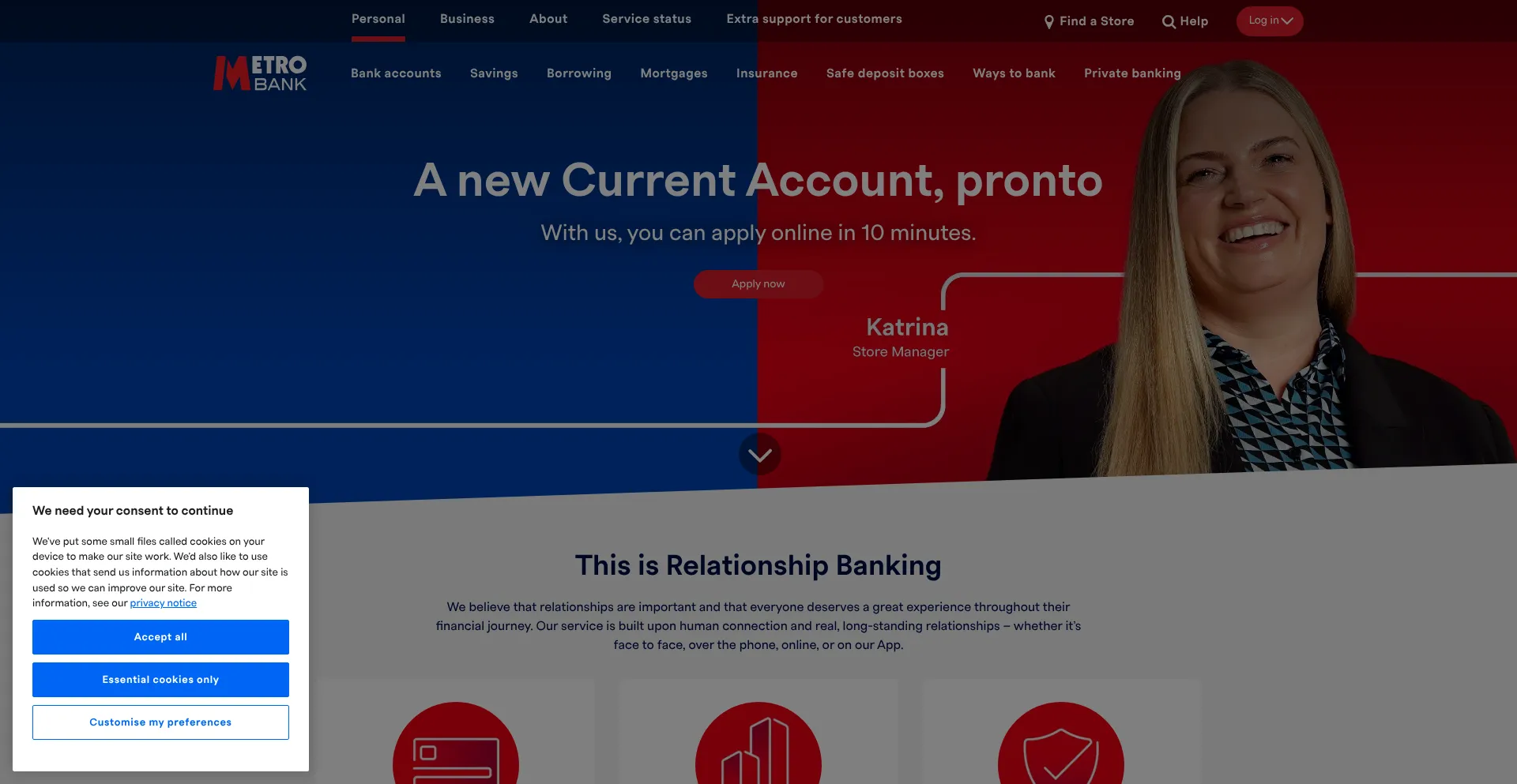 Metrobankonline.co.uk Screenshot