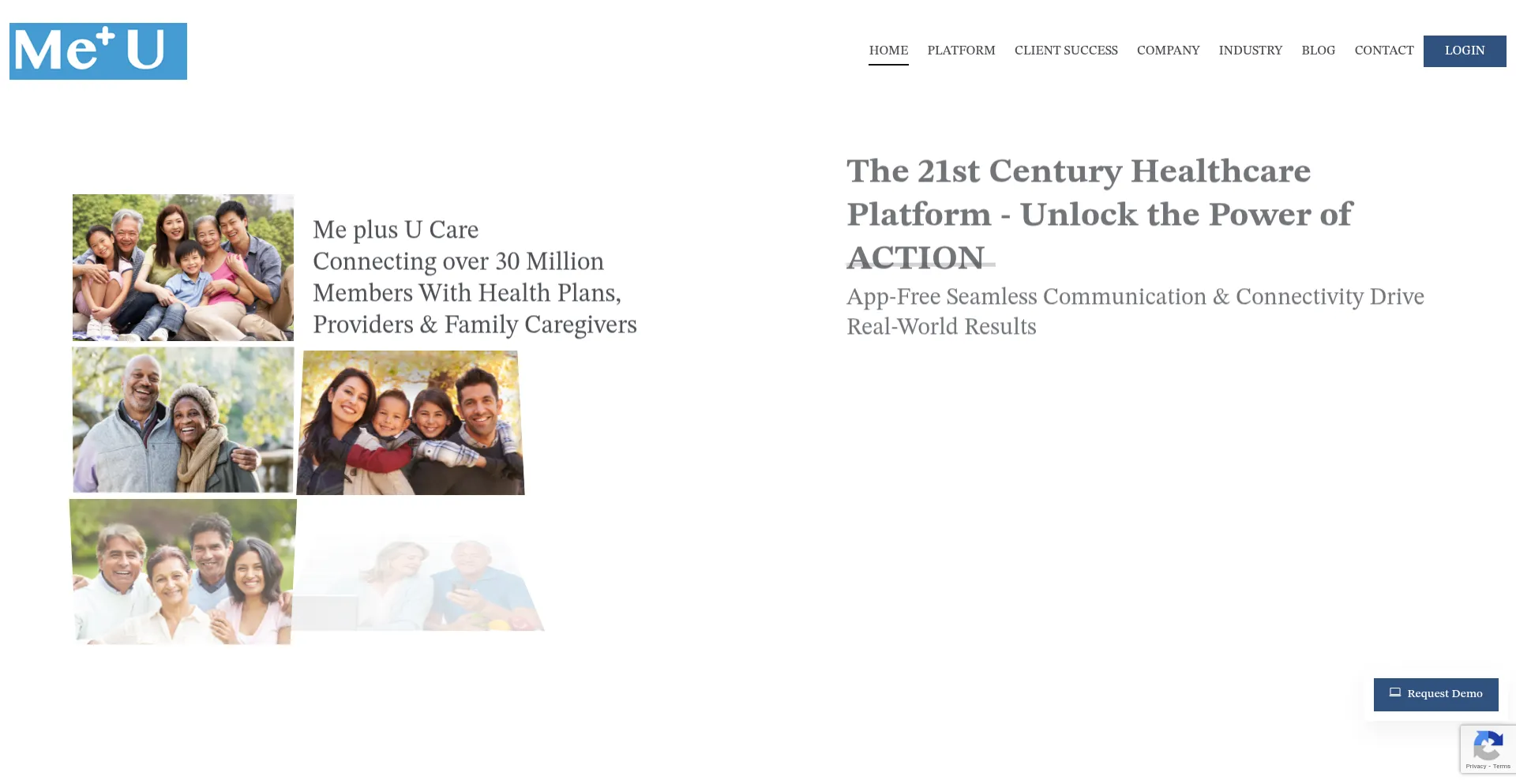 Website screenshot of Meucare.com