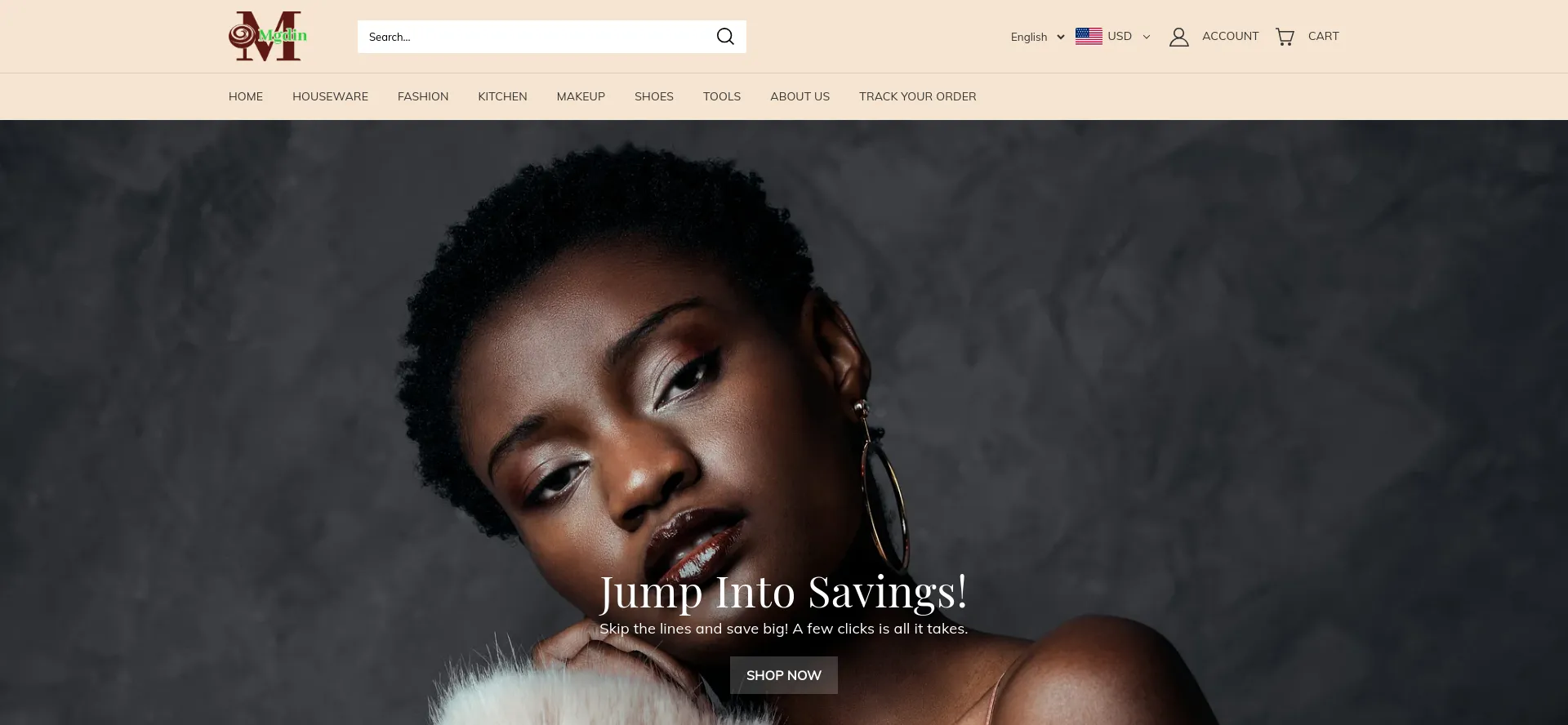 Website screenshot of Mgdin.com
