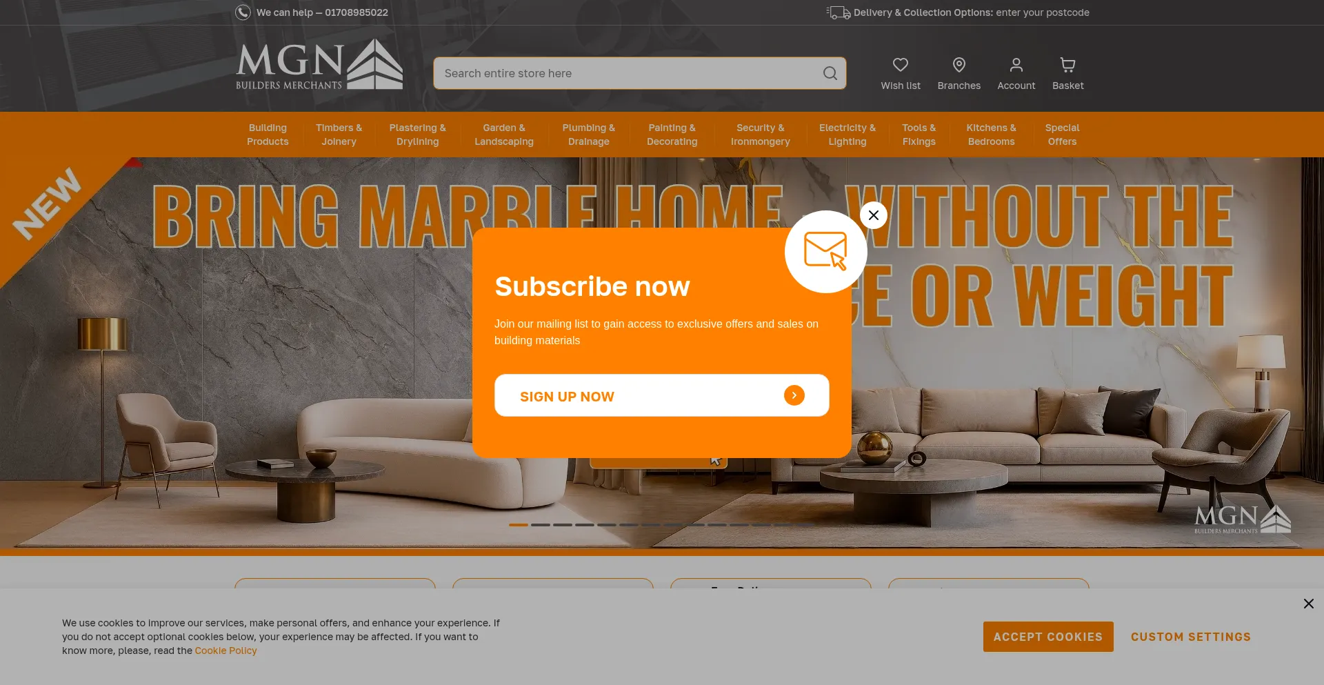 Website screenshot of Mgnbm.co.uk