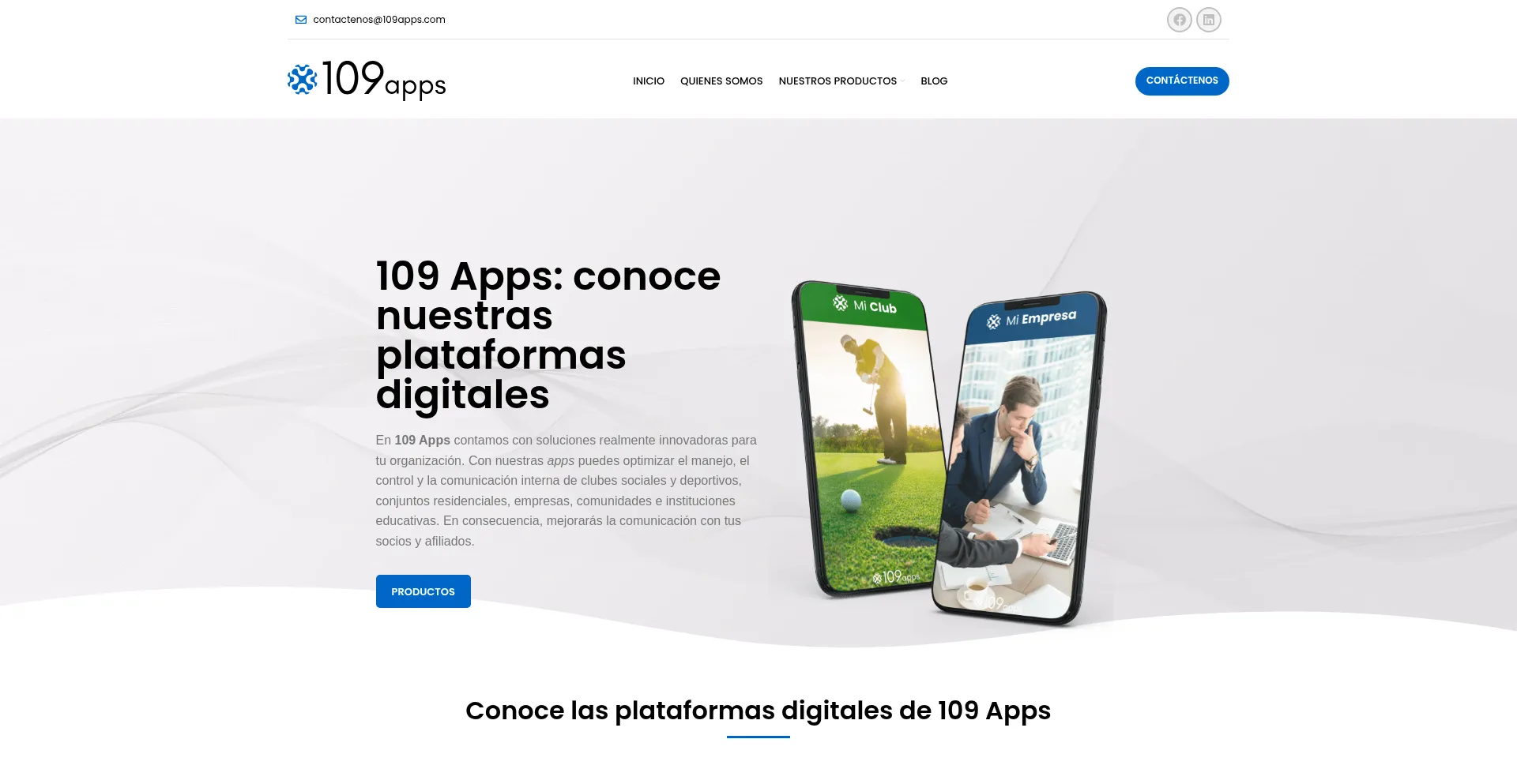 Website screenshot of Miclubapp.com