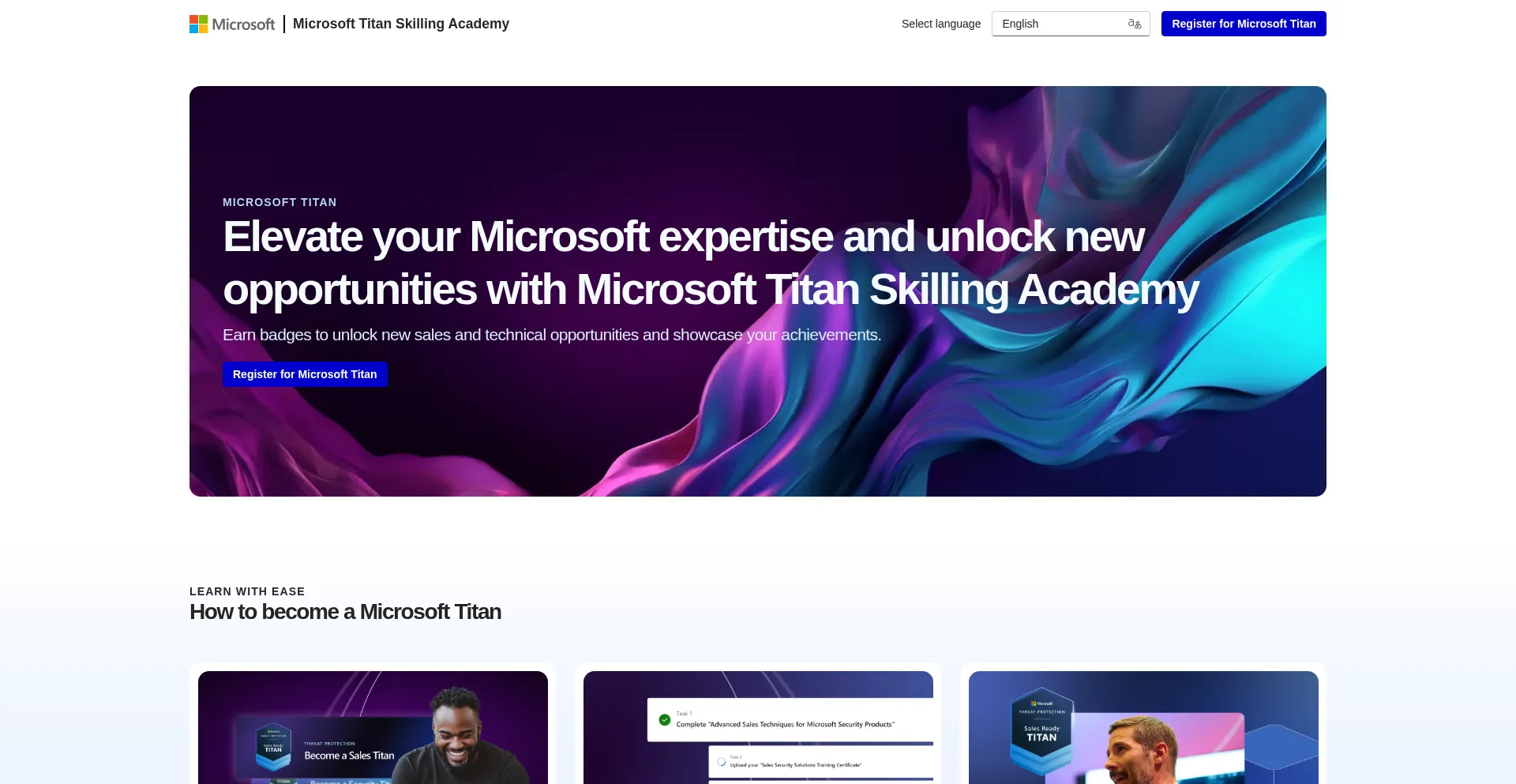 Website screenshot of Microsoft-titan.com