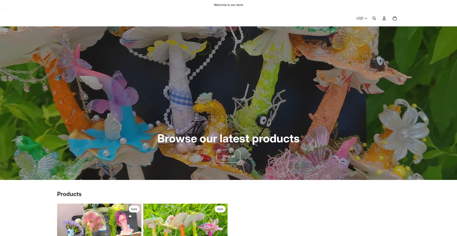 Website screenshot of Middlesnowcrystal.myshopify.com