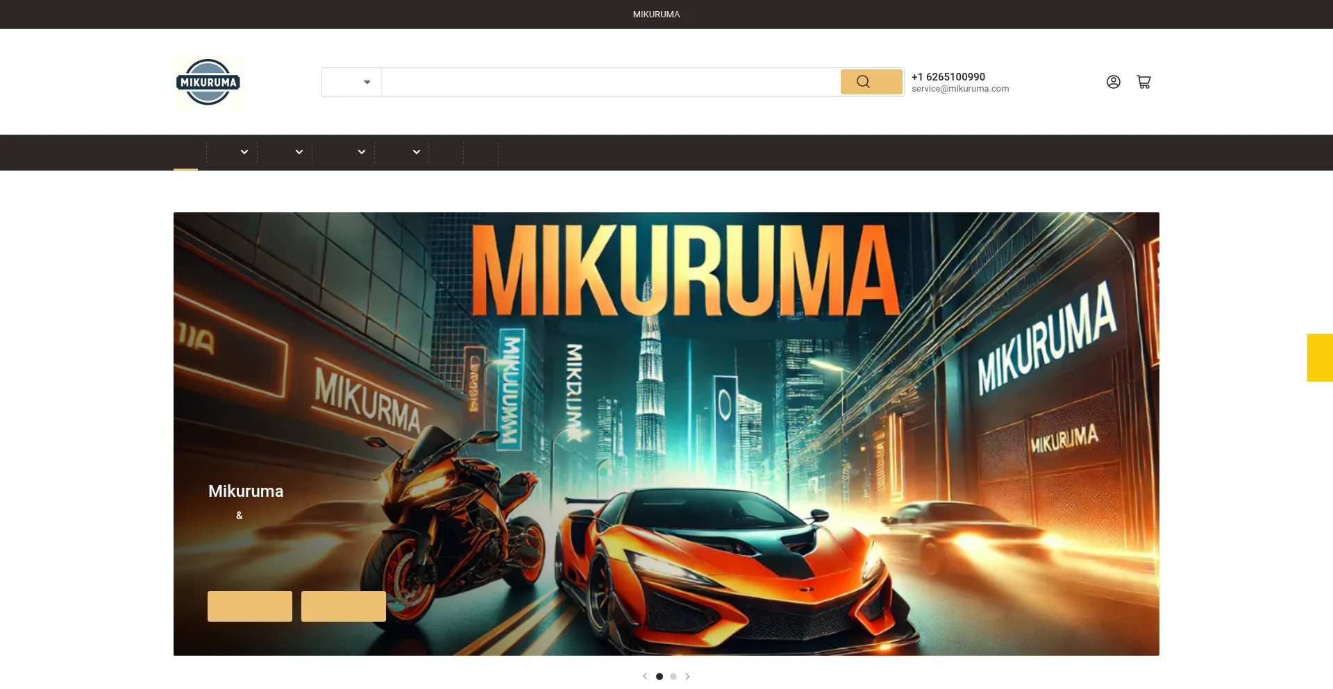 Website screenshot of Mikuruma.com